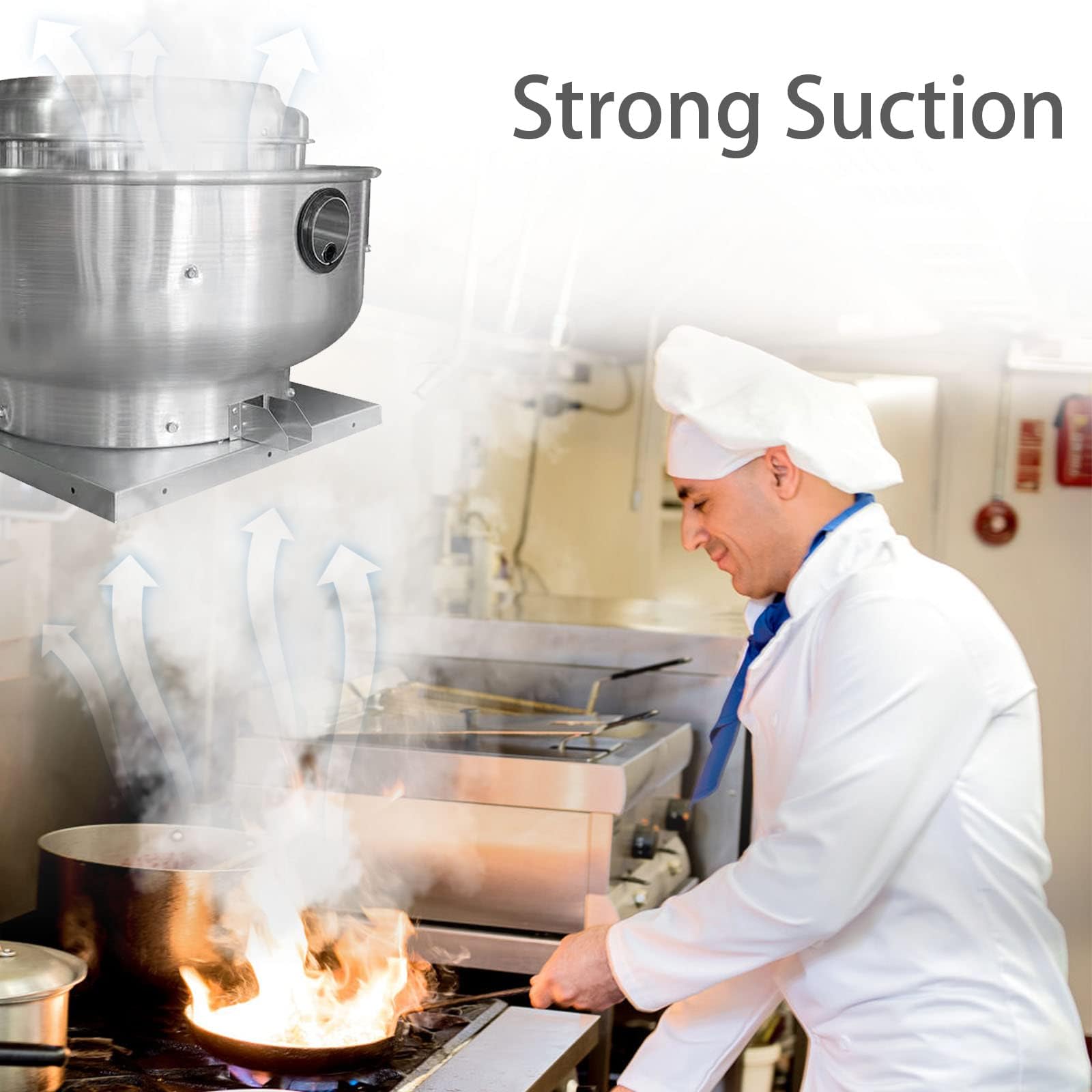Ficbxra Restaurant Hood Grease Rated Exhaust Fan  Truck Exhaust Fan High Exhaust Fan Speed Direct Drive Centrifugal Upblast Exha