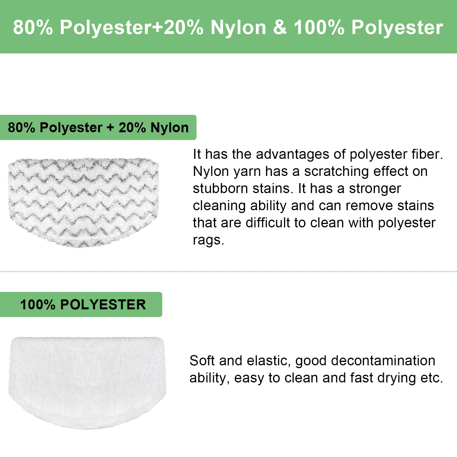 6 Pack 1940 1806 2685A Steam Mop Pads For Bissell Powerfresh Steam Mop Deluxe Pet Lift Off Plus Slim Scrubbing Steam Mop Replace