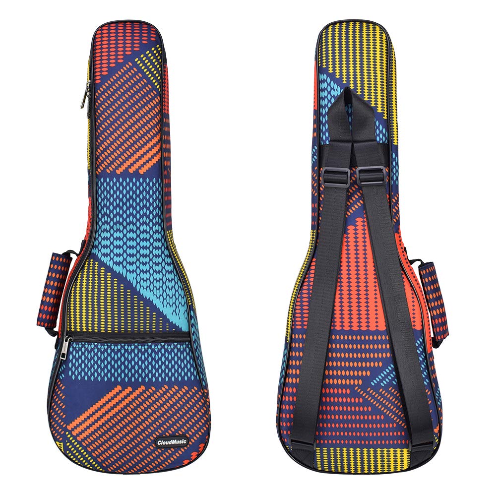 Cloudmusic National Hawaiian Ukulele Bag Ukulele Case (Soprano, Dark Blue)