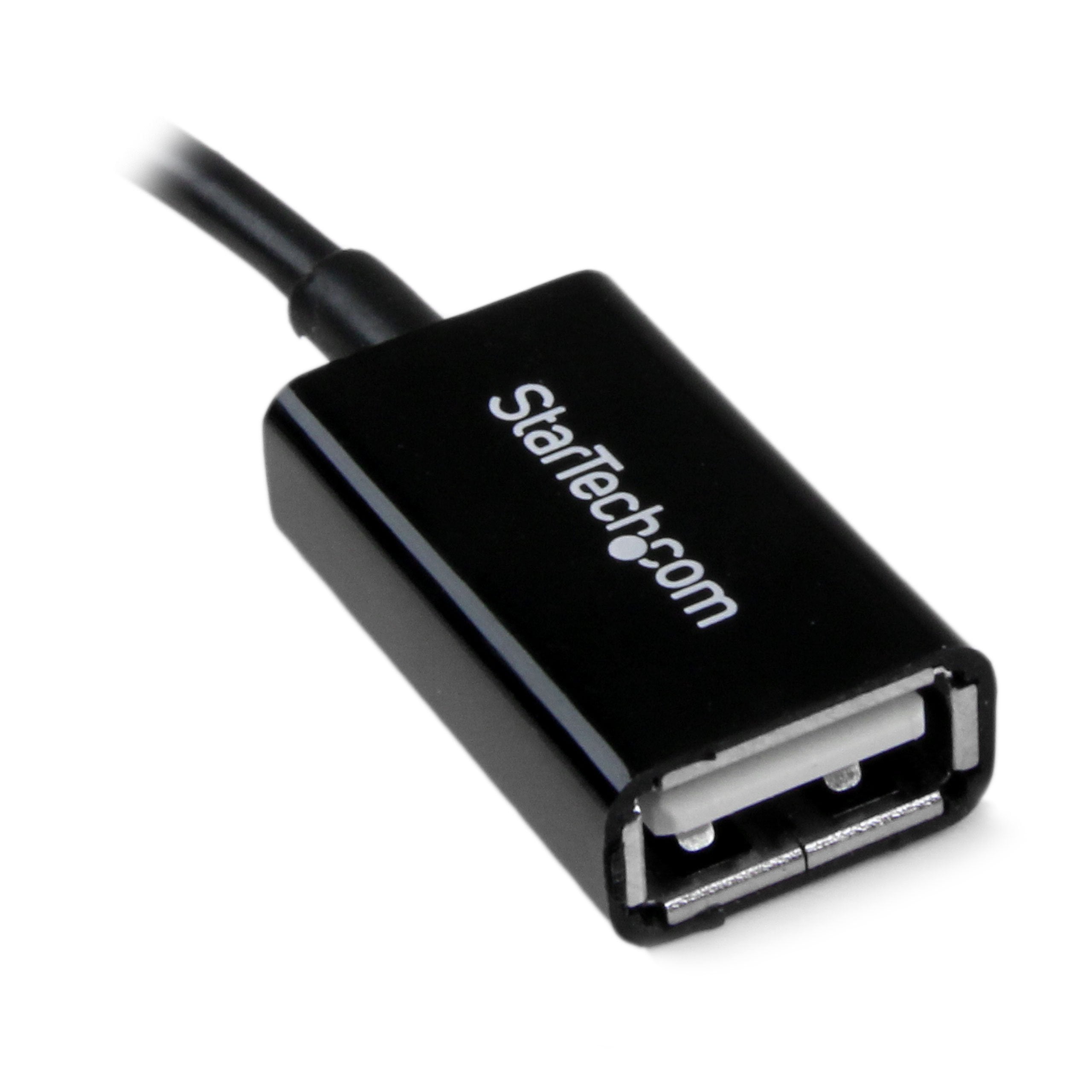 Startech.Com 5In Micro Usb To Usb Otg Host Adapter   Micro Usb Male To Usb A Female On The Go Host Cable Adapter (Uusbotg)