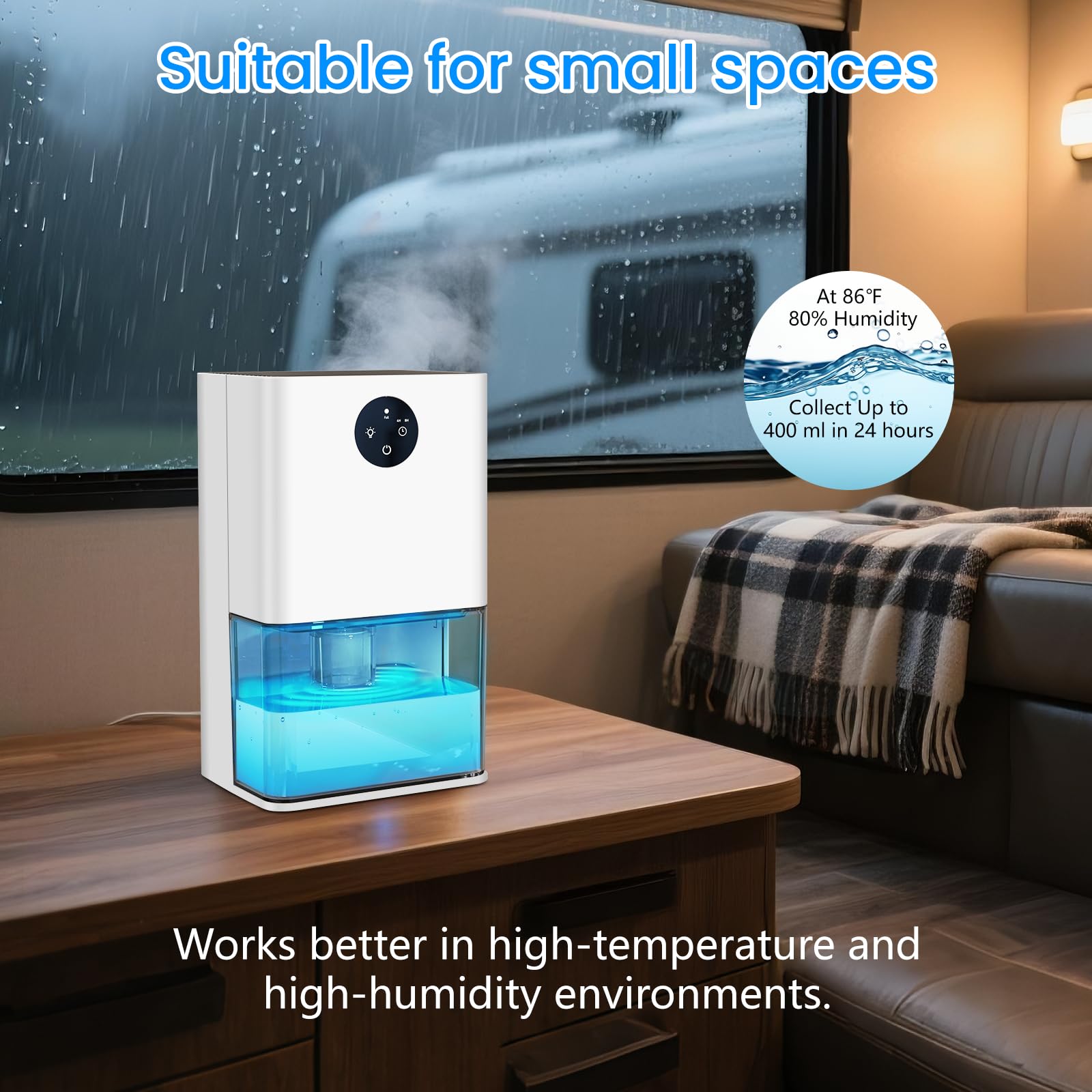 Dehumidifier, 50 Oz Small Dehumidifiers For Room For Home, Quiet With Auto Shut Off, Dehumidifiers For Bedroom (300 Sq. Ft), Bat