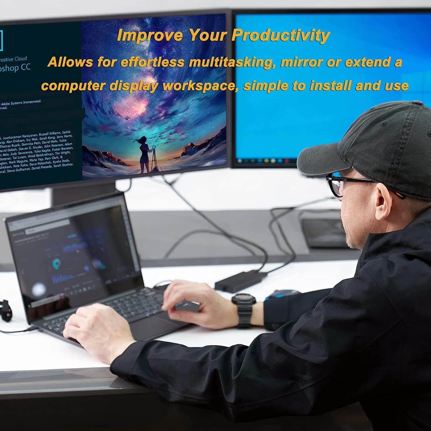 Wavlink Usb 3.0 Or Usb C To Hdmi Adapter For Dual Monitors, Universal Video Graphics Adapter For Mac And Windows, Thunderbolt 3/4, Usb 3.0 Or Usb C, 1080P@60Hz