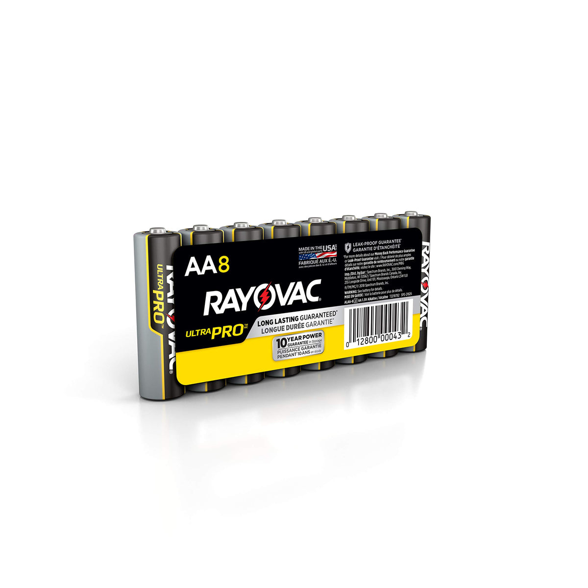Rayovac Aa Batteries, Ultra Pro Double A Battery Alkaline, 8 Count