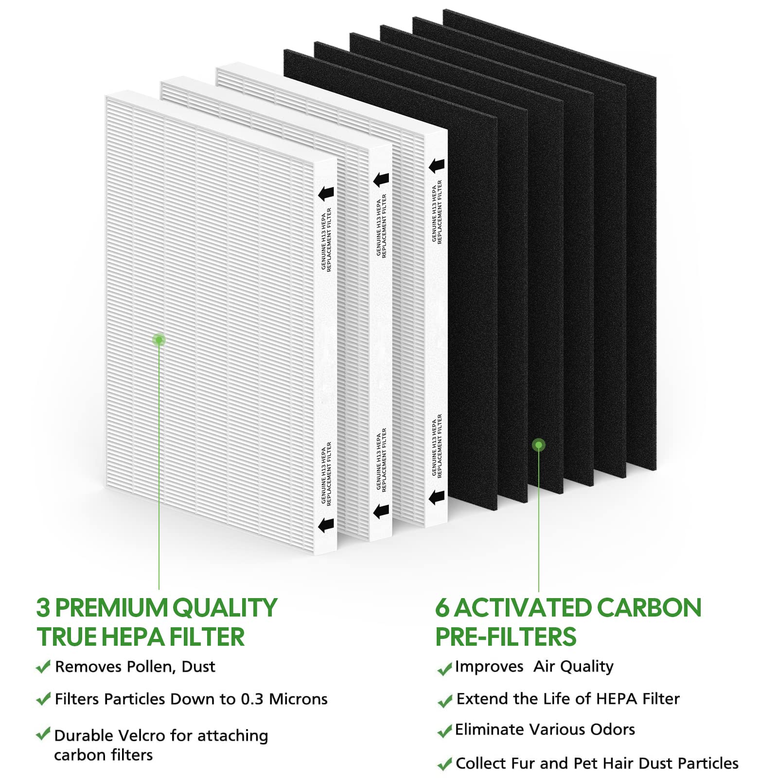 Cfkreya True Hepa Filter Replacement, Compatible With Fellowes Aeramax 290/300 And Fellowes Dx95 Purifier, Part# 9287201, 3 Pack