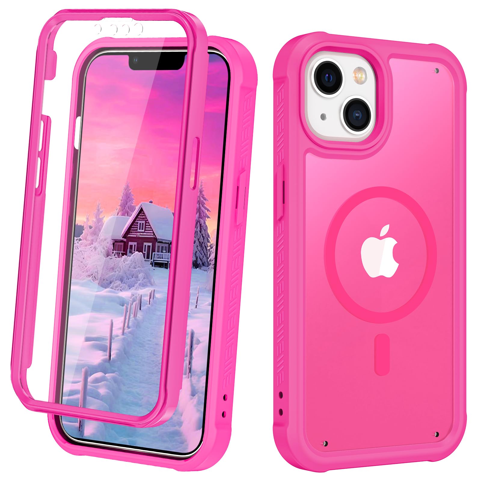 Avocase Magnetic for iPhone 14 Plus Case Built in Screen Protector [Compatible with MagSafe] Military-Grade Protection Full Body
