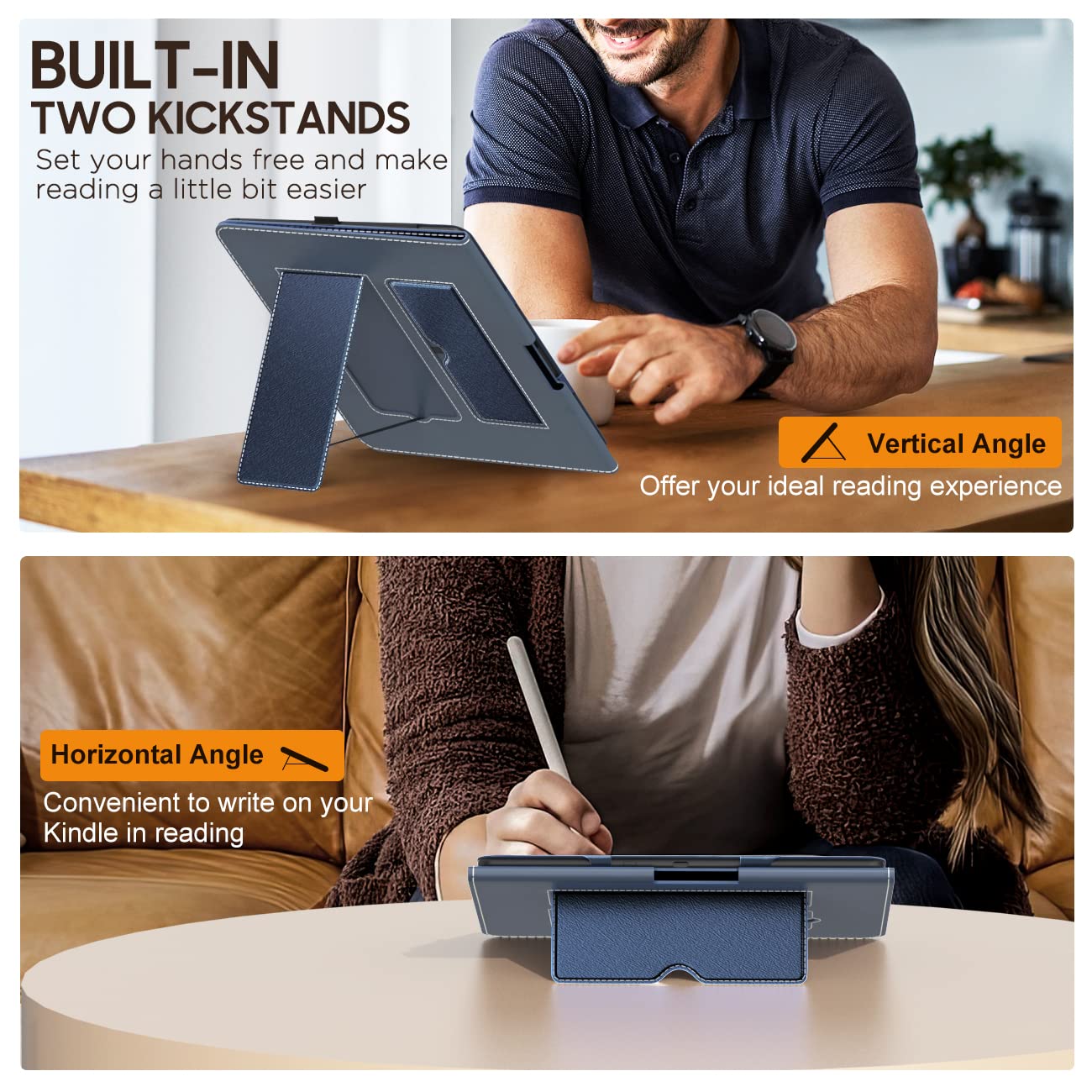 MoKo Case for 10.2' Kindle Scribe 1st Generation   2024/2022 Release, Slim PU Shell Cover Case with Auto Wake/Sleep for Kindle Scribe 10.2 2024/2022, Indigo