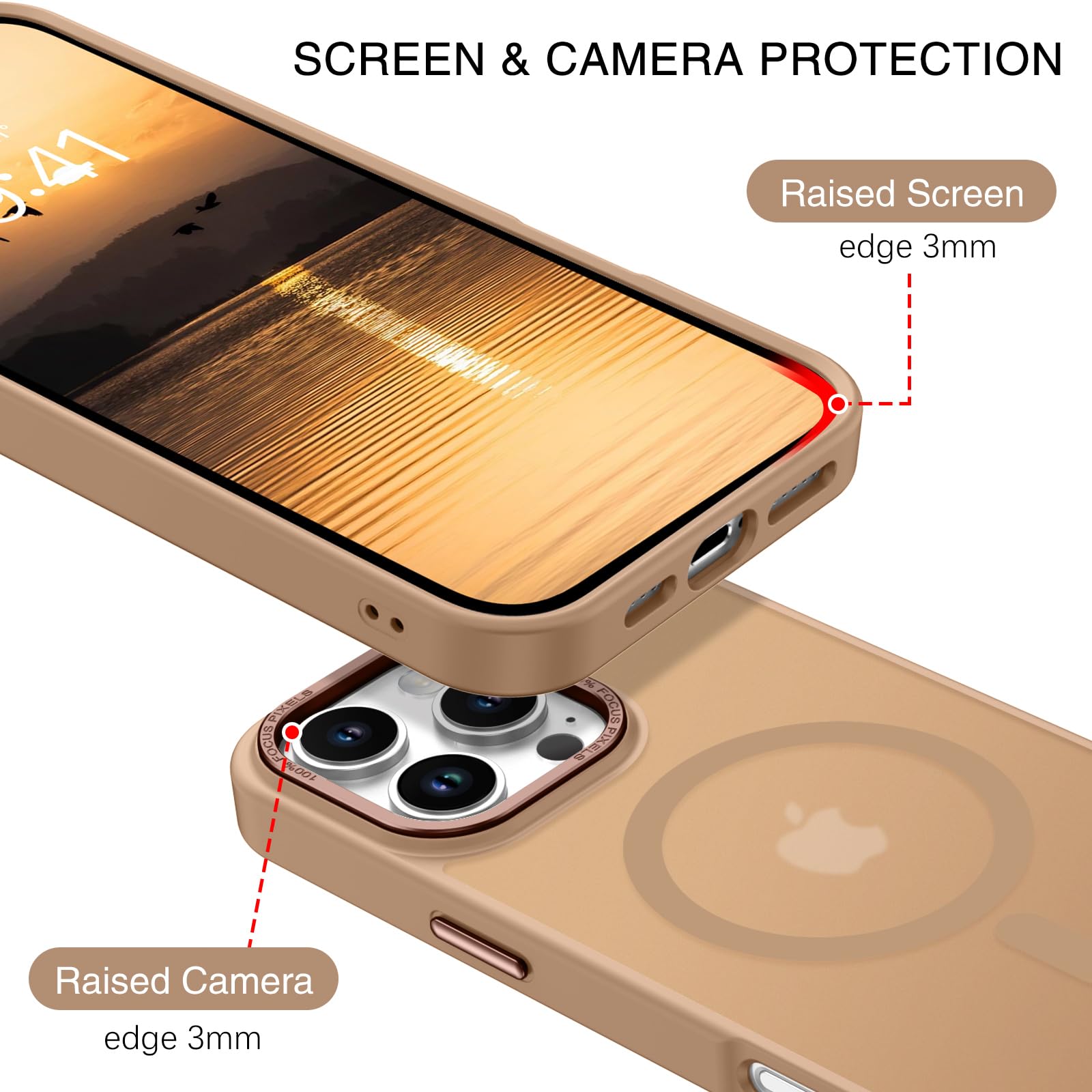 Bentoben For Iphone 16 Pro Max Case, Phone Case Iphone 16 Pro Max Magnetic Case [Compatible With Mag Safe] Translucent Matte Sli