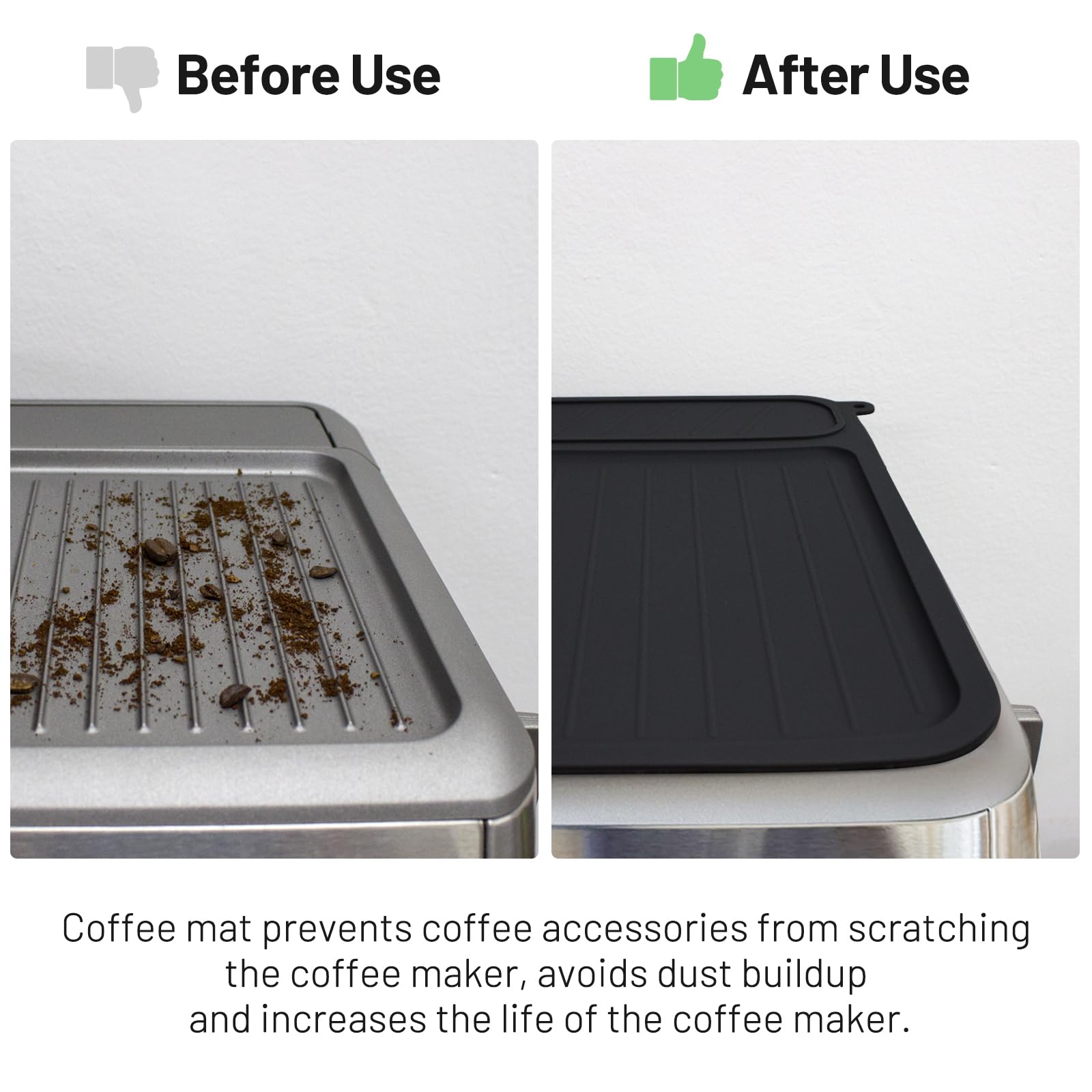 Coffee Mat For Breville 878/881, Espresso Tamper Mat, Food Grade Silicone Non Slip, 11.42In X 9.53In, Waterproof Heat Resistant,