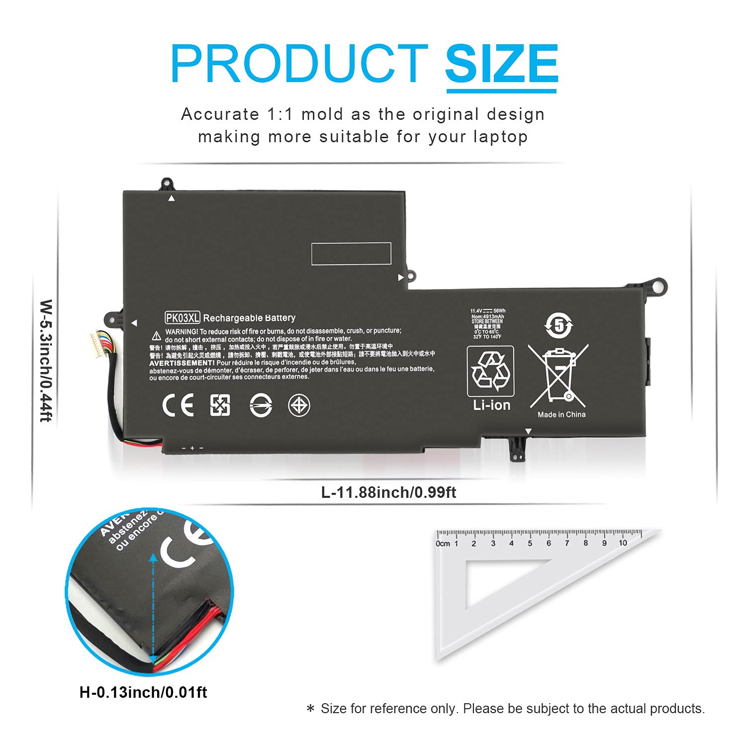 Pk03Xl 789116 005 Battery For Hp Spectre X360 13 4101Dx 13 4102Dx 13 4103Dx 13 4105Dx 13 4003Dx 13 4005Dx 13 4002Dx 13 4001Dx 13