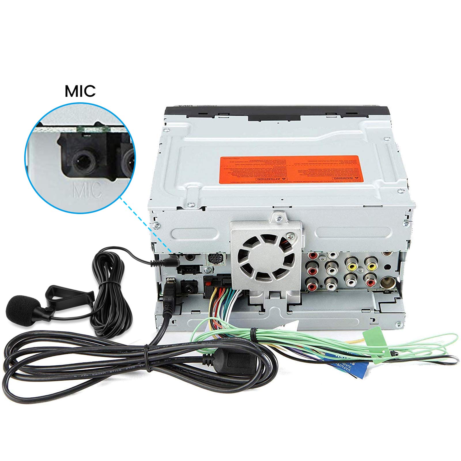 Weishan Pionee Microphone For Car Radio, 2.5Mm Car External Mic Replacement For Pioneer Vehicle Enabled Stereo Radio Gps Dvd Hea