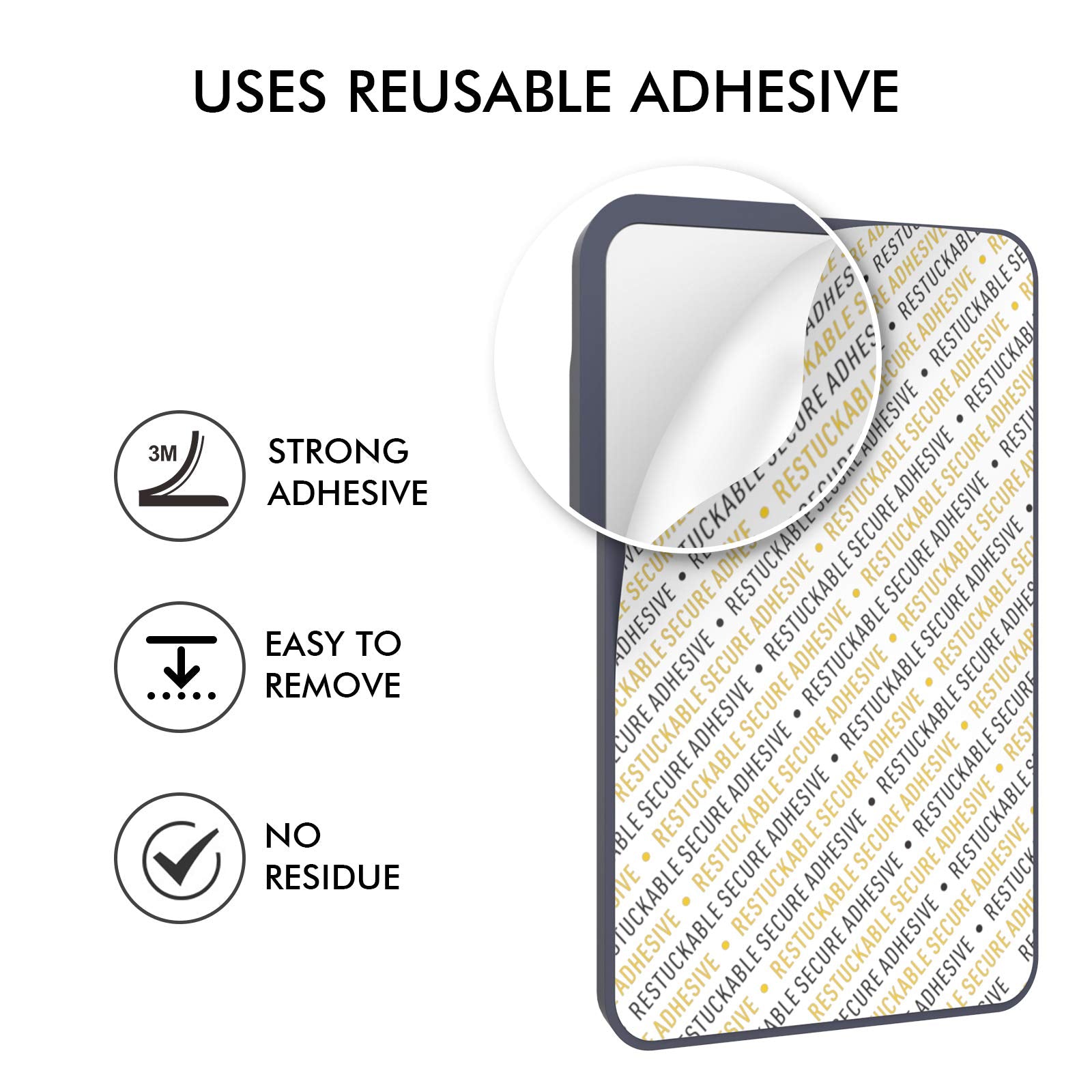 Ahastyle Phone Card Holder Stick On, Slim Phone Wallet Strong Adhesive Silicone Credit Card Pouch Sleeve Compatible With Iphone/