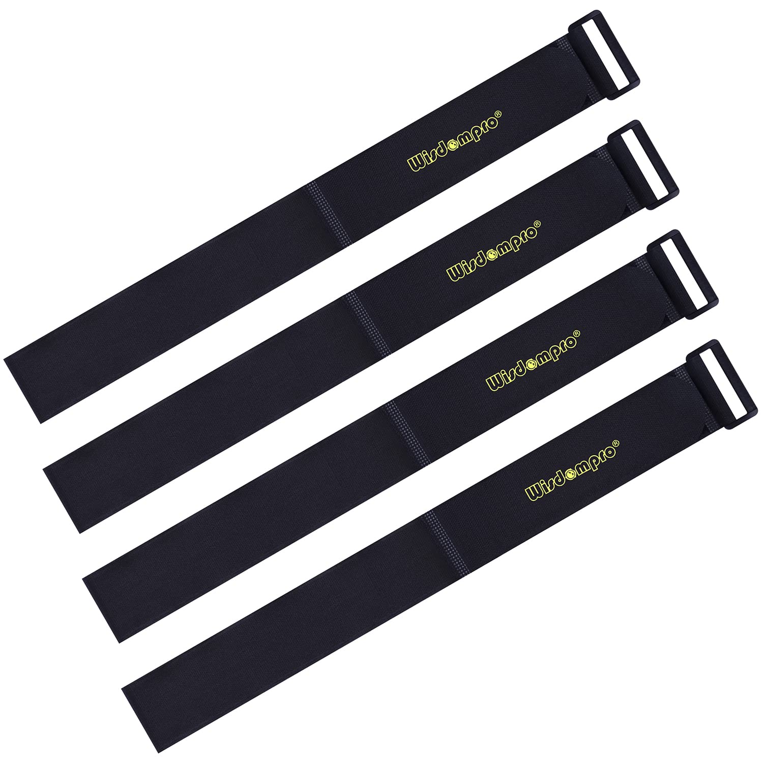 Extra Large 4 Pack 2 X 37 Inches Hook And Loop Strap, Reusable Fastening Cable Tie Down Straps By Wisdompro   Reusable, Durable