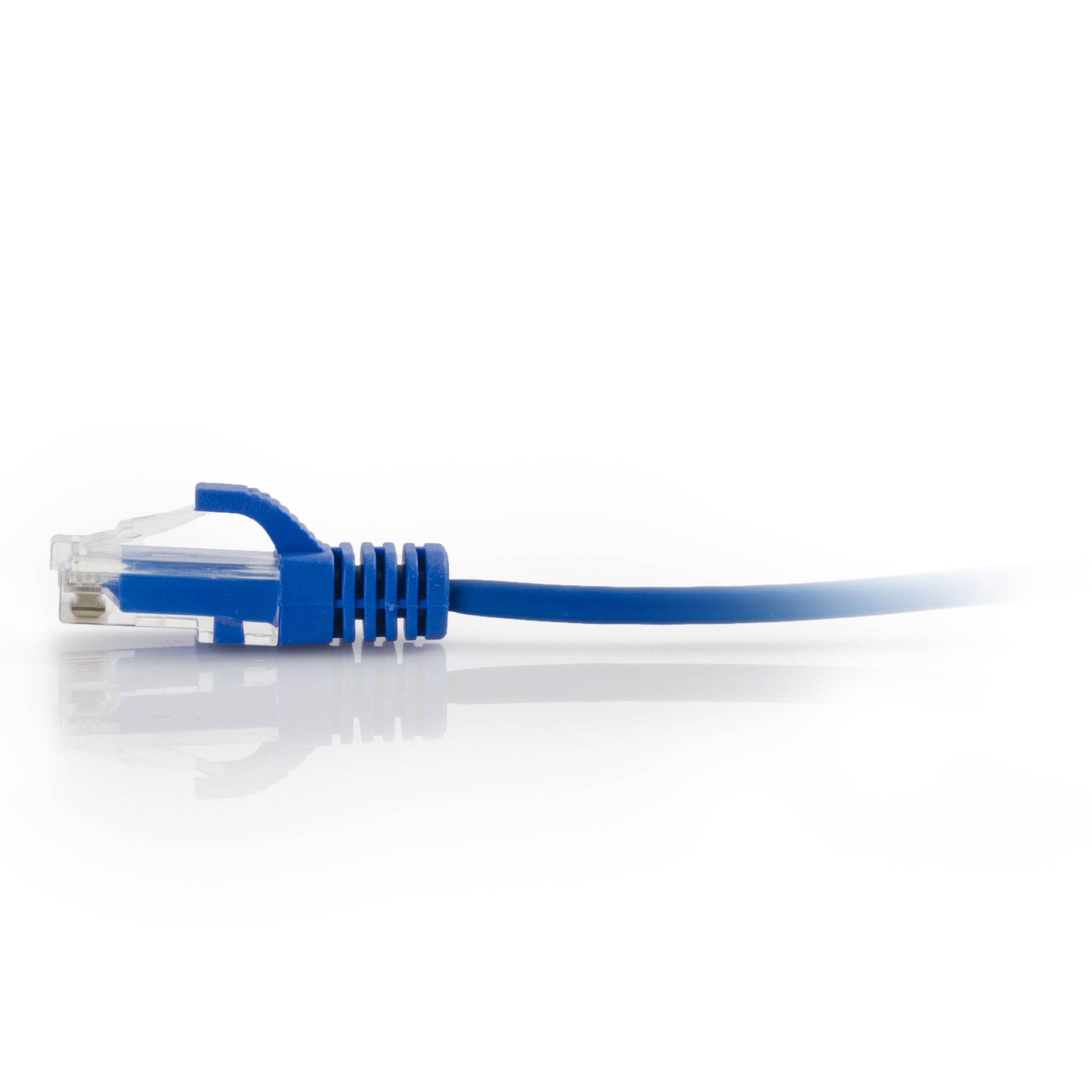 C2G 01073 Cat6 Cable   Snagless Unshielded Slim Ethernet Network Patch Cable, Blue (1.5 Feet, 0.45 Meters)