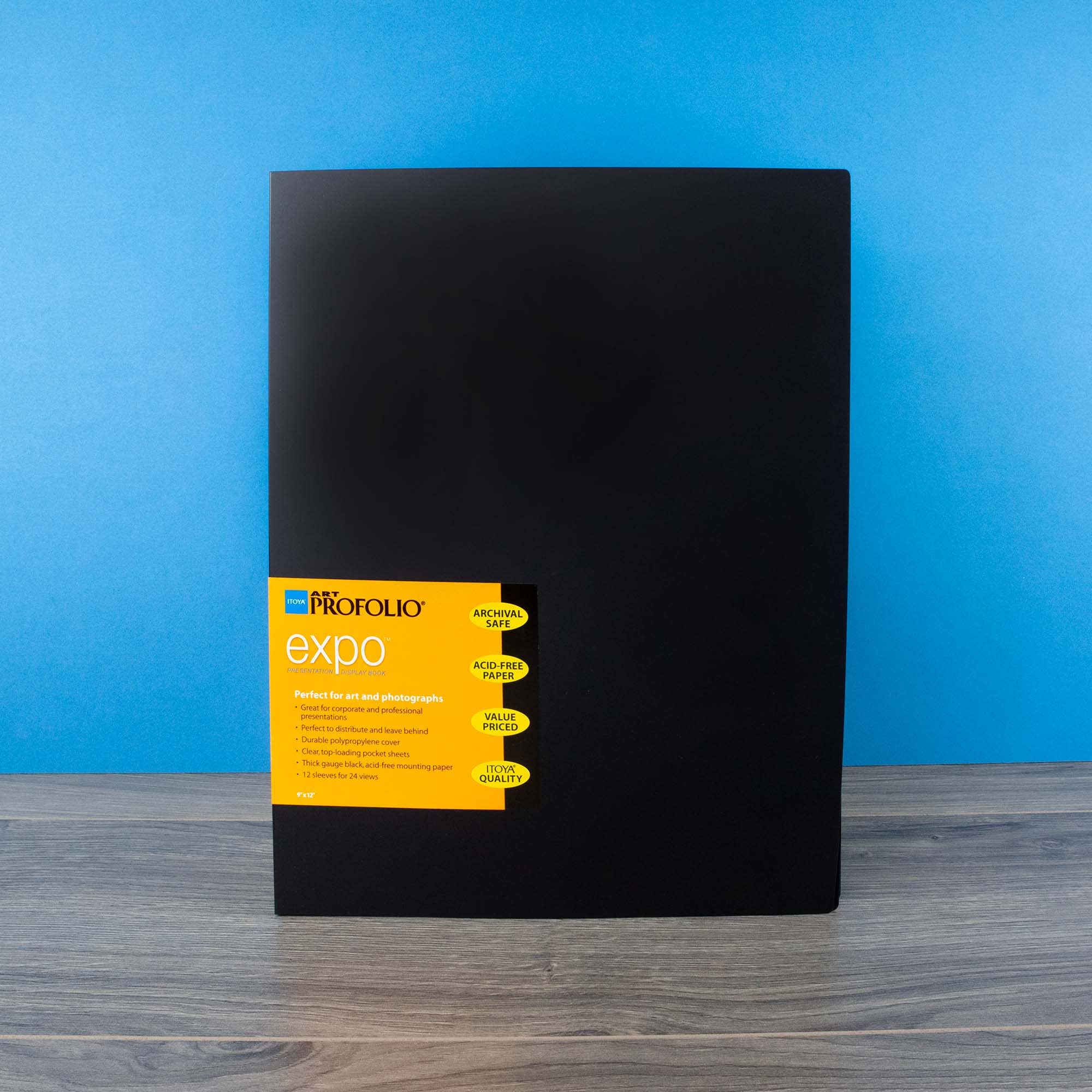 Itoya Art Profolio Expo Presentation/Display Book, 12 Sleeves, 9 X 12 Inches, Black (Xp 12 9)