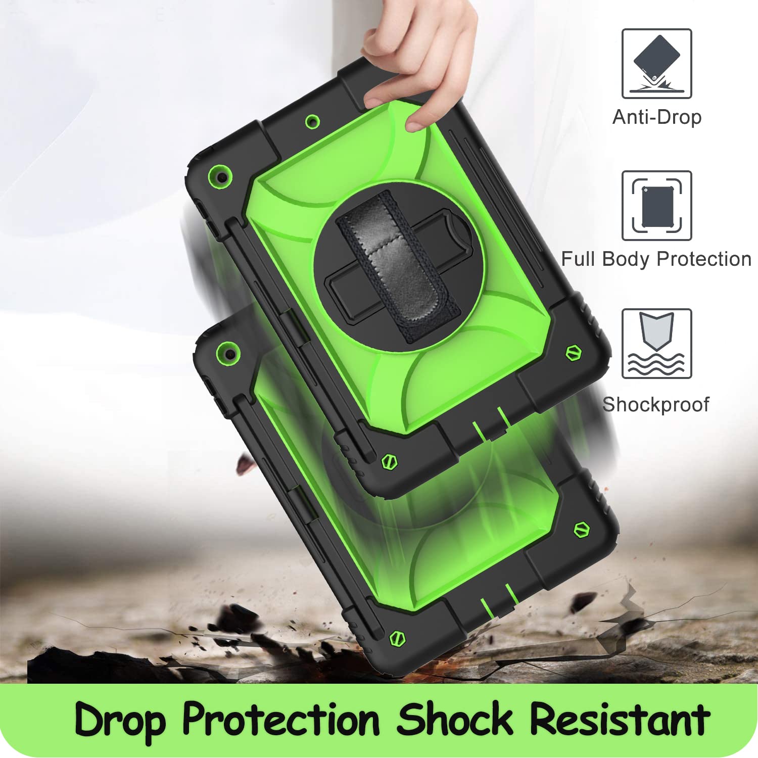 Ltrop Ipad 9Th Generation Case,Ipad 8Th/7Th Generation Case,Ipad 10.2 Kids Case,Protective Ipad Cover Case With Pencil Holder/Ro