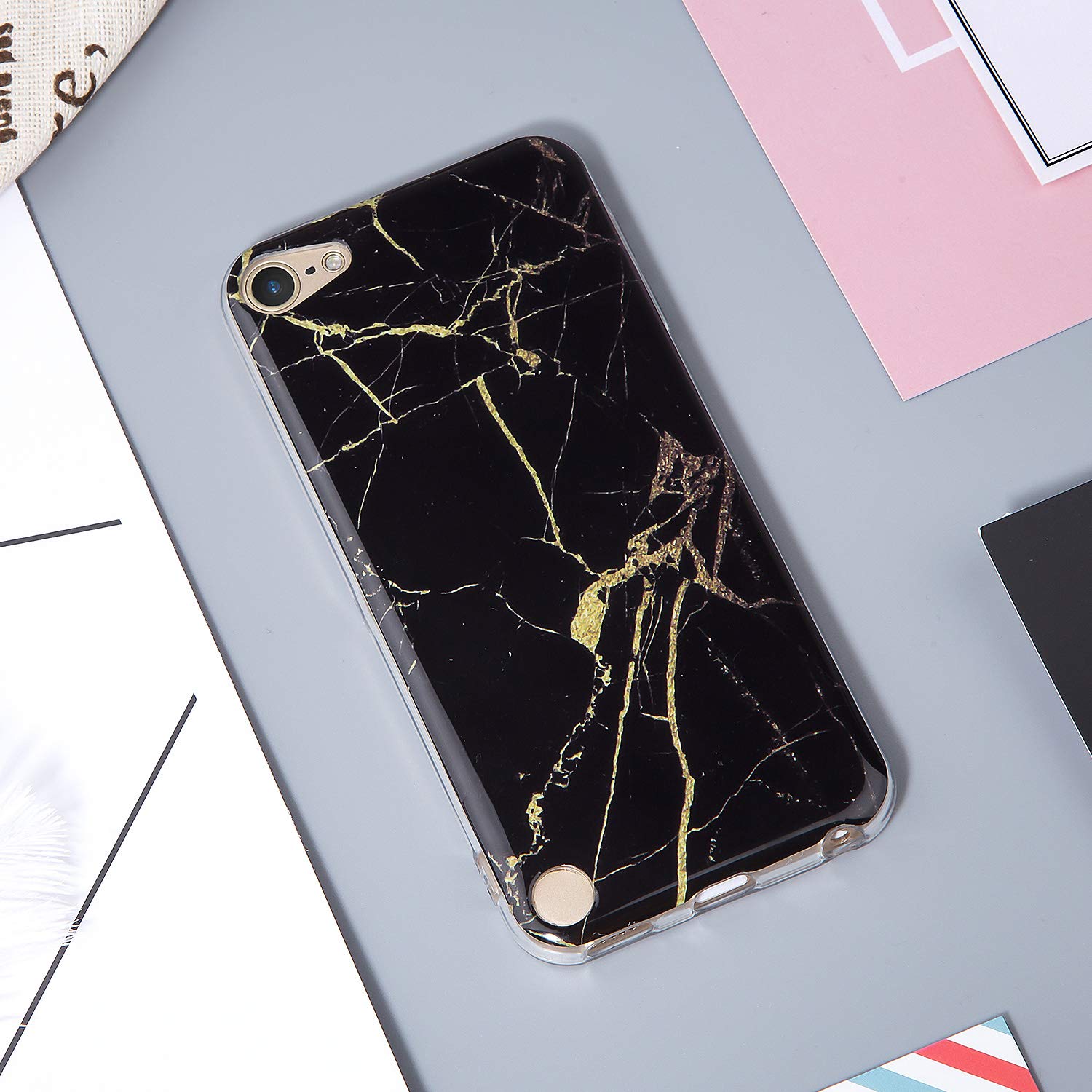 Idwell Ipod Touch Case With 2 Screen Protectors, Ipod Touch 7 Touch 6 Touch 5 Case, Slim Fit Anti Scratch Flexible Soft Tpu Bump