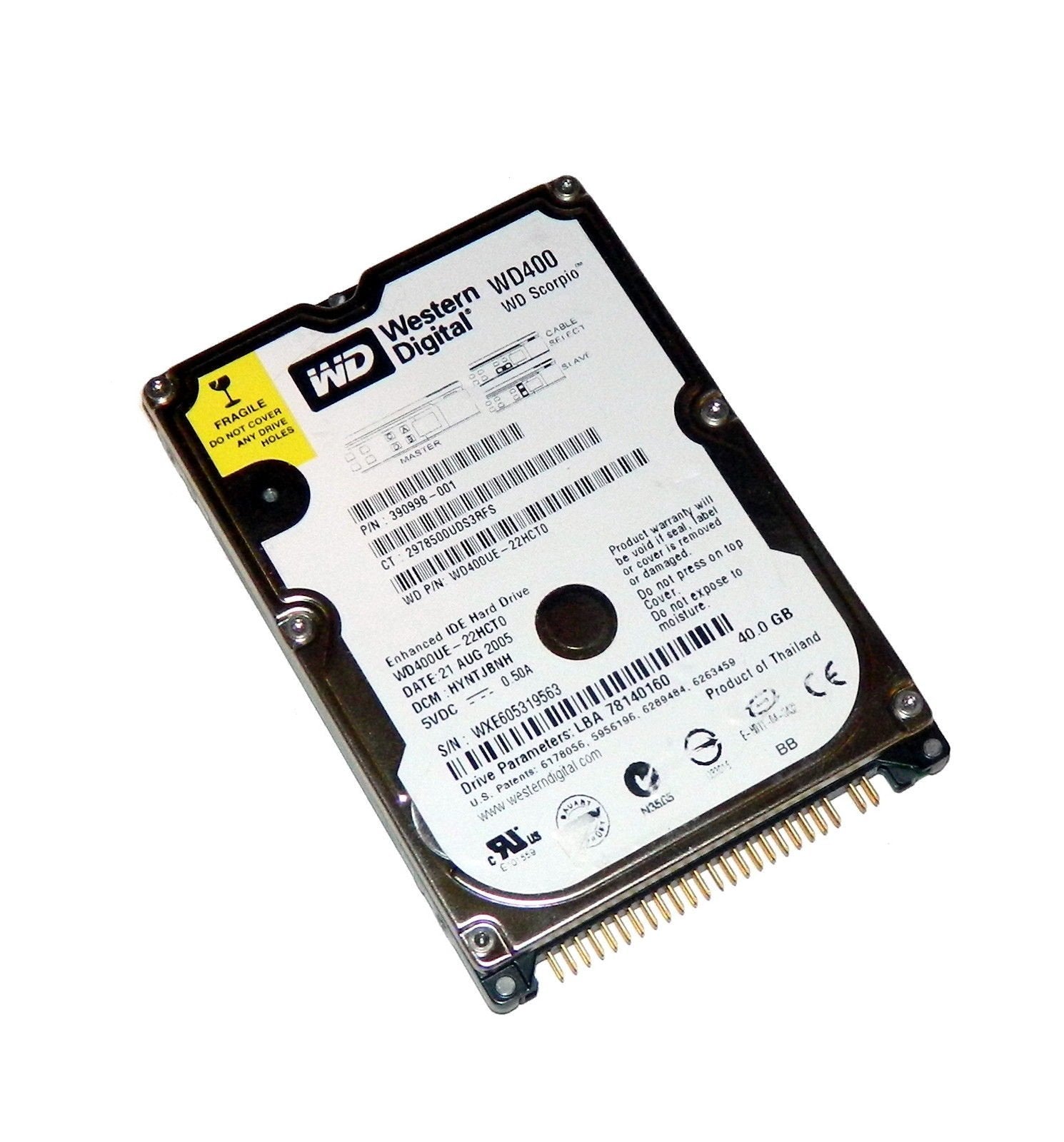 40Gb Int 2.5 Hdd For Notebook