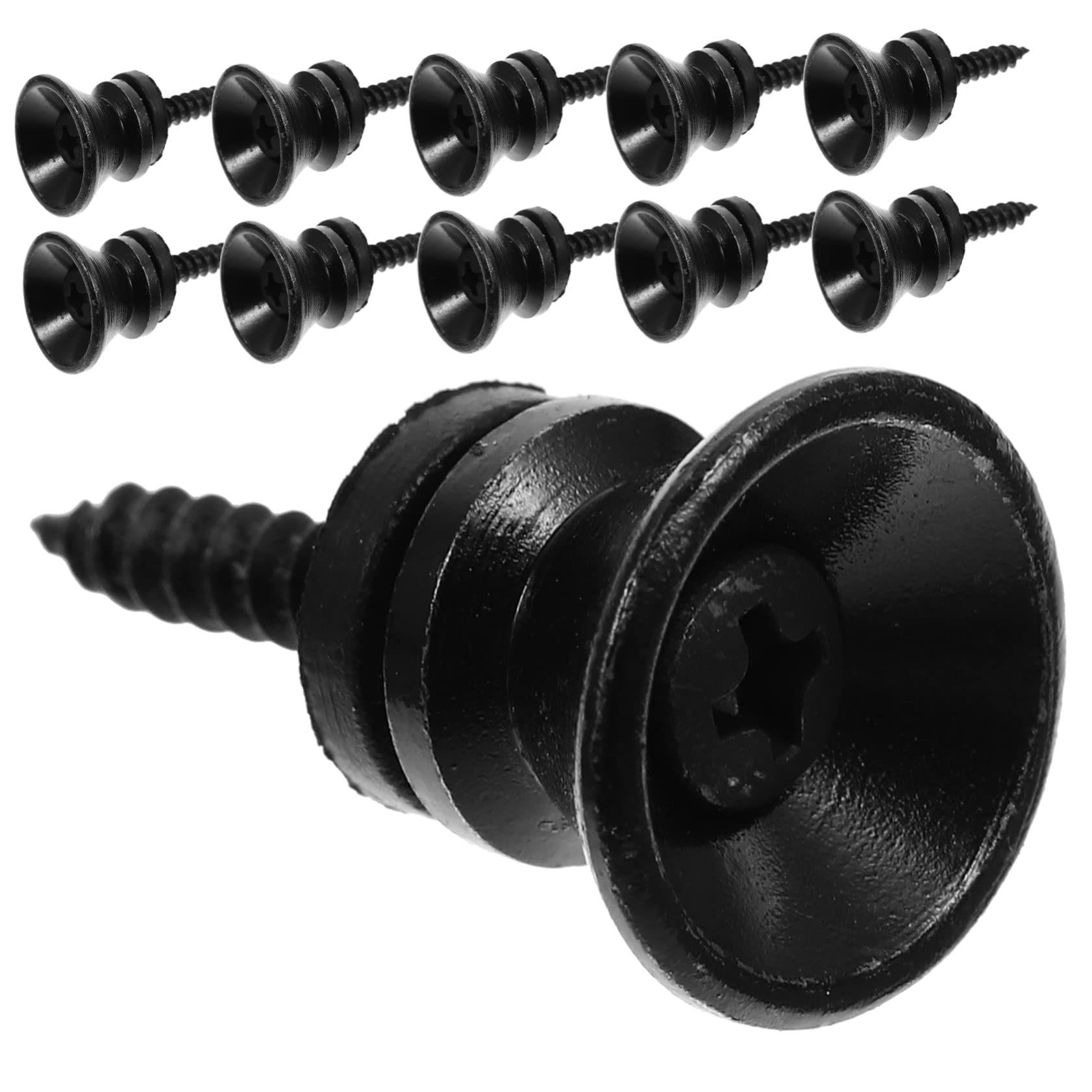Milisten 20 Sets Guitar Studs Guitar Strap Tail Nail Lock Guitar Strap Locks Guitar Belt Buckle Metal Guitar Metal Leash Pin But