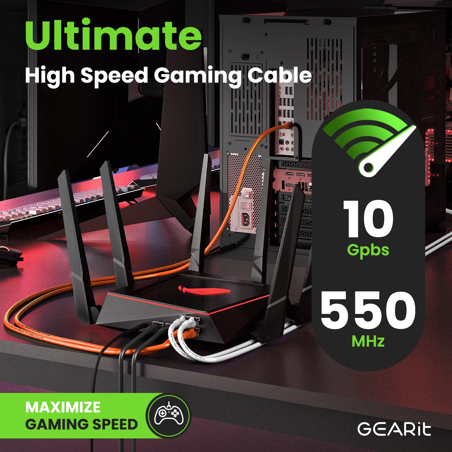 Gearit Cat 6 Ethernet Cable 4 Ft (24-Pack) - Cat6 Patch Cable, Cat 6 Patch Cable, Cat6 Cable, Cat 6 Cable, Cat6 Ethernet Cable,