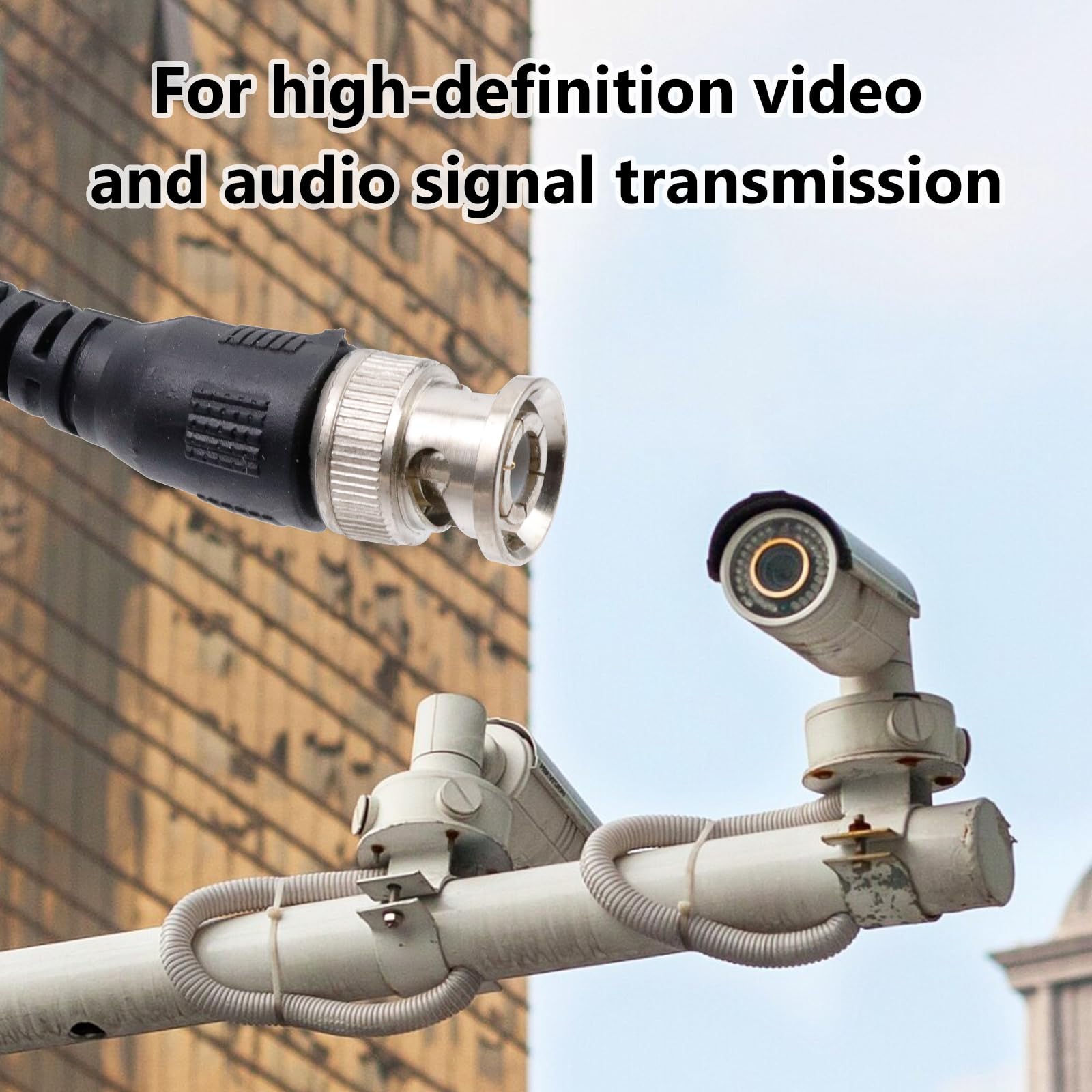 Antrader Rg58 1.5 Feet Bnc To Bnc Coaxial Cable Male/Male Connector For Cctv Camera 10Pcs