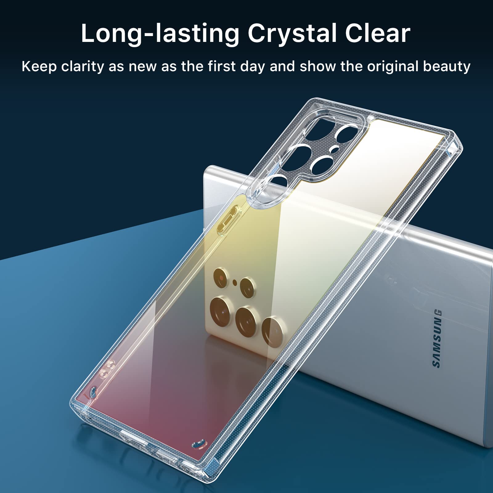 Mybat Pro Clear Bicolor Case For Samsung Galaxy S22 Ultra Case 6.8 Inch, Slim Stylish Mood Series Military Grade Drop Shockproof