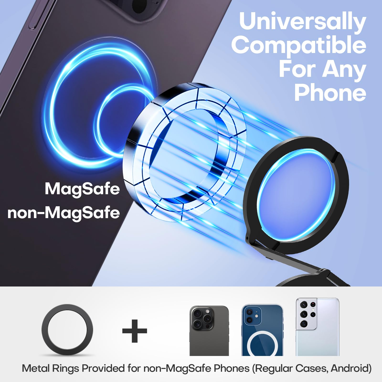 Mini 2-Pack Airplane Magnetic Phone Holder Magsafe Compatible Magnetic Travel Phone Mount Must-Have Flight Accessories Travel Es