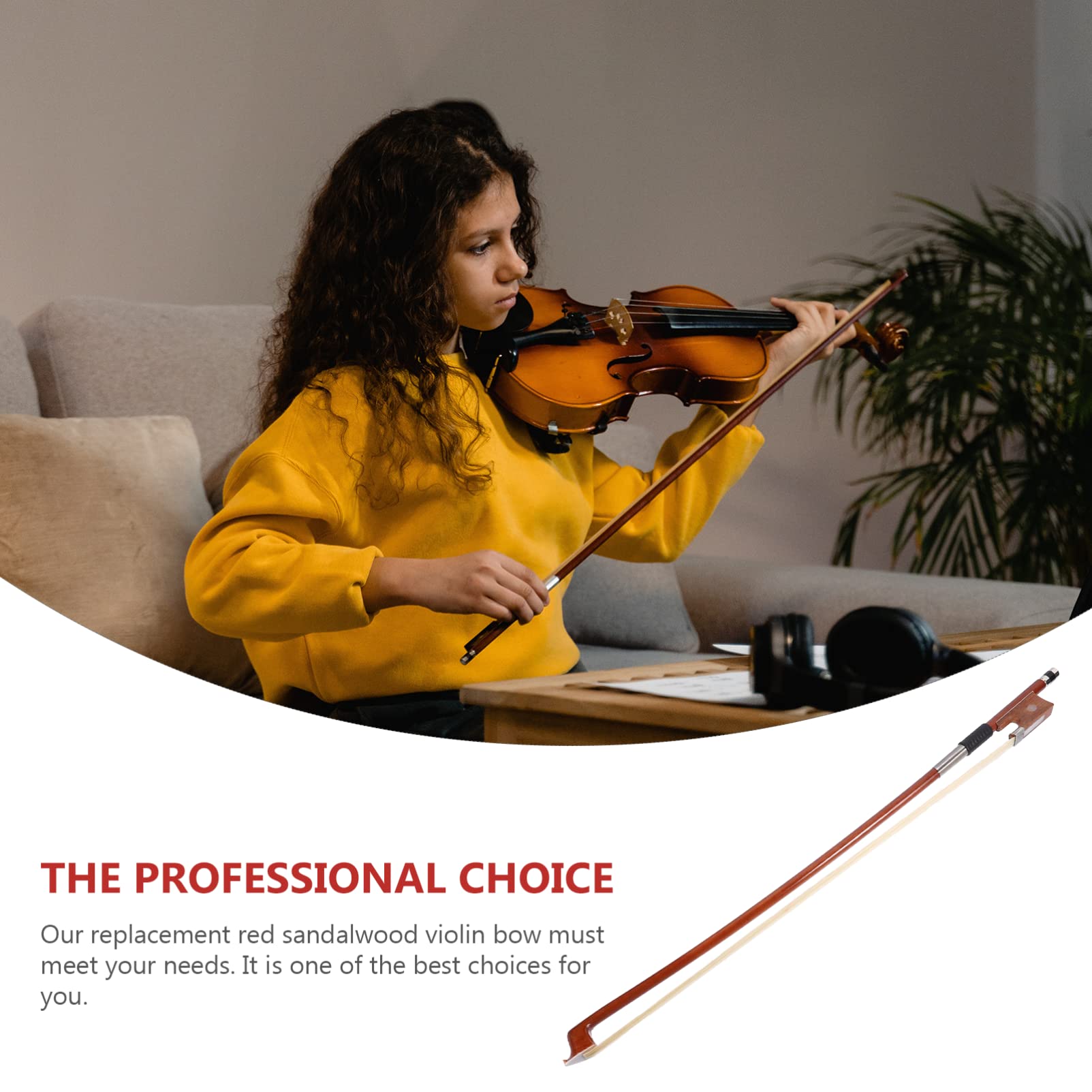Vaguelly 1/10 Violin Bow, Light Weight with Horse Hair, 45cm, Random Color, Model 5264019OB15RC