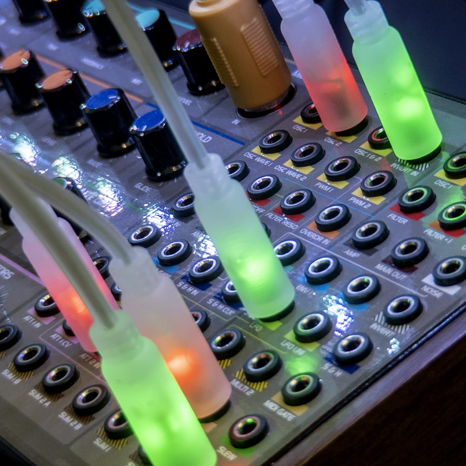 Heinakroon Led Cv Patch Cables Eurorack Modular Test Leads, 5 Pack (11.8)