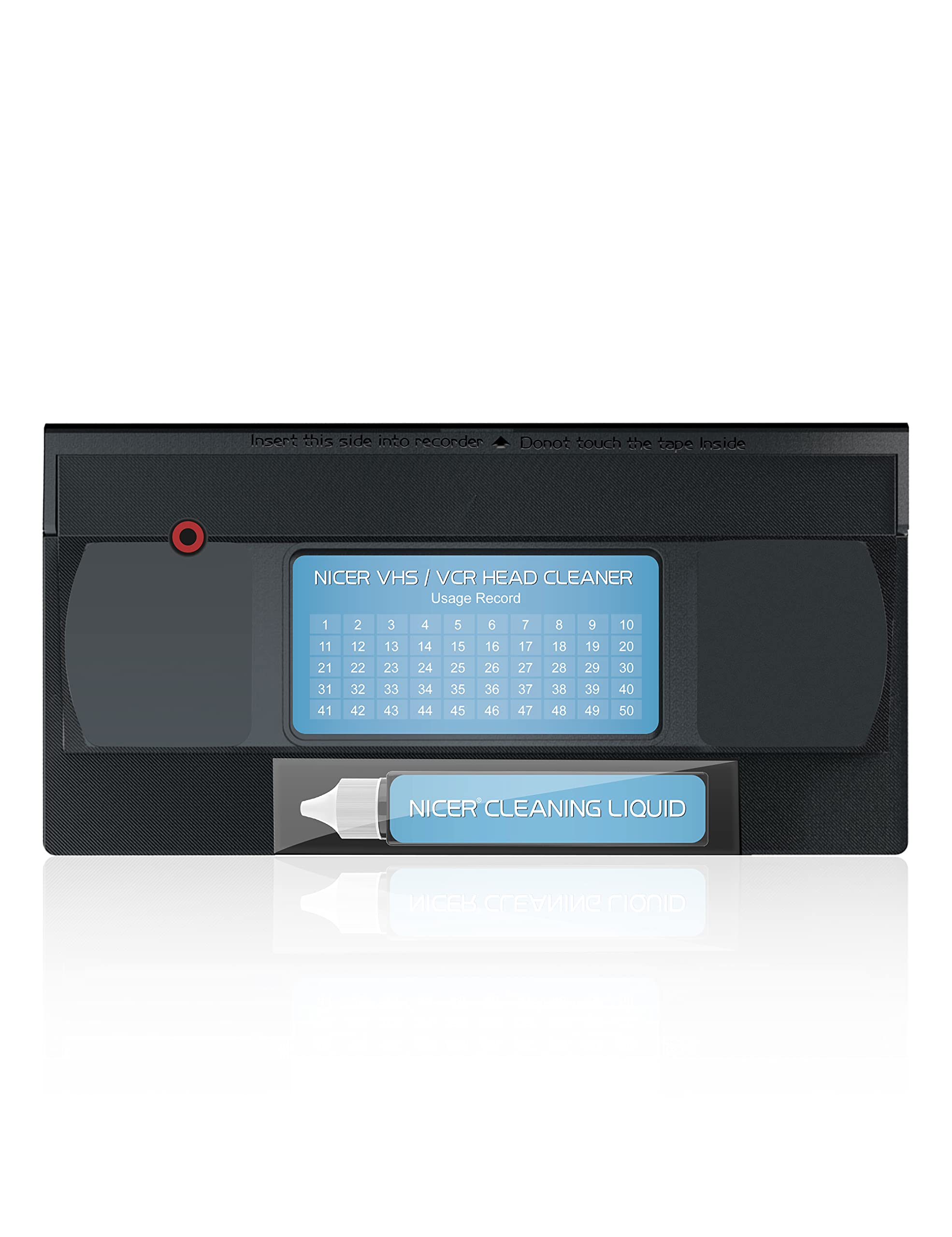 Nicer Vcr Head Cleaner For Vcr Vhs Players, Vhs Video Head Cleaner Tape, Wet Type