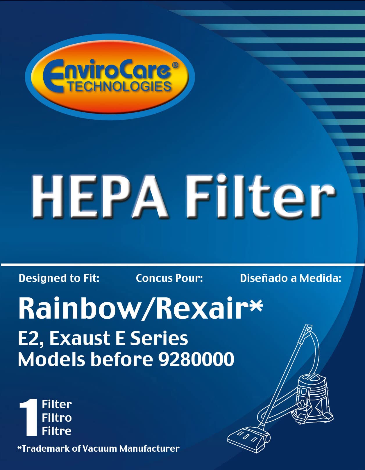 Envirocare Replacement Hepa Filter Designed To Fit Rainbow Vacuum Cleaner E Series