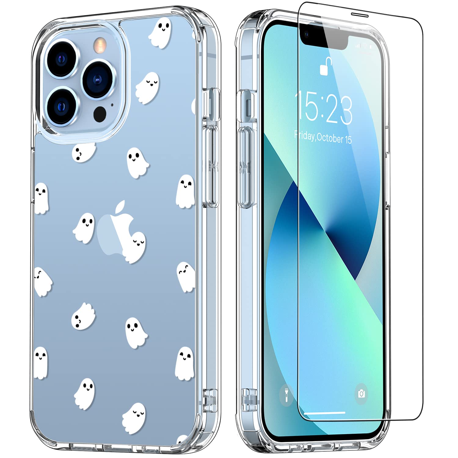 Luhouri Designed For Iphone 13 Pro Case With Screen Protector   Slim Fit, Sturdy Clear Acrylic Cover For Women And Girls   Prote