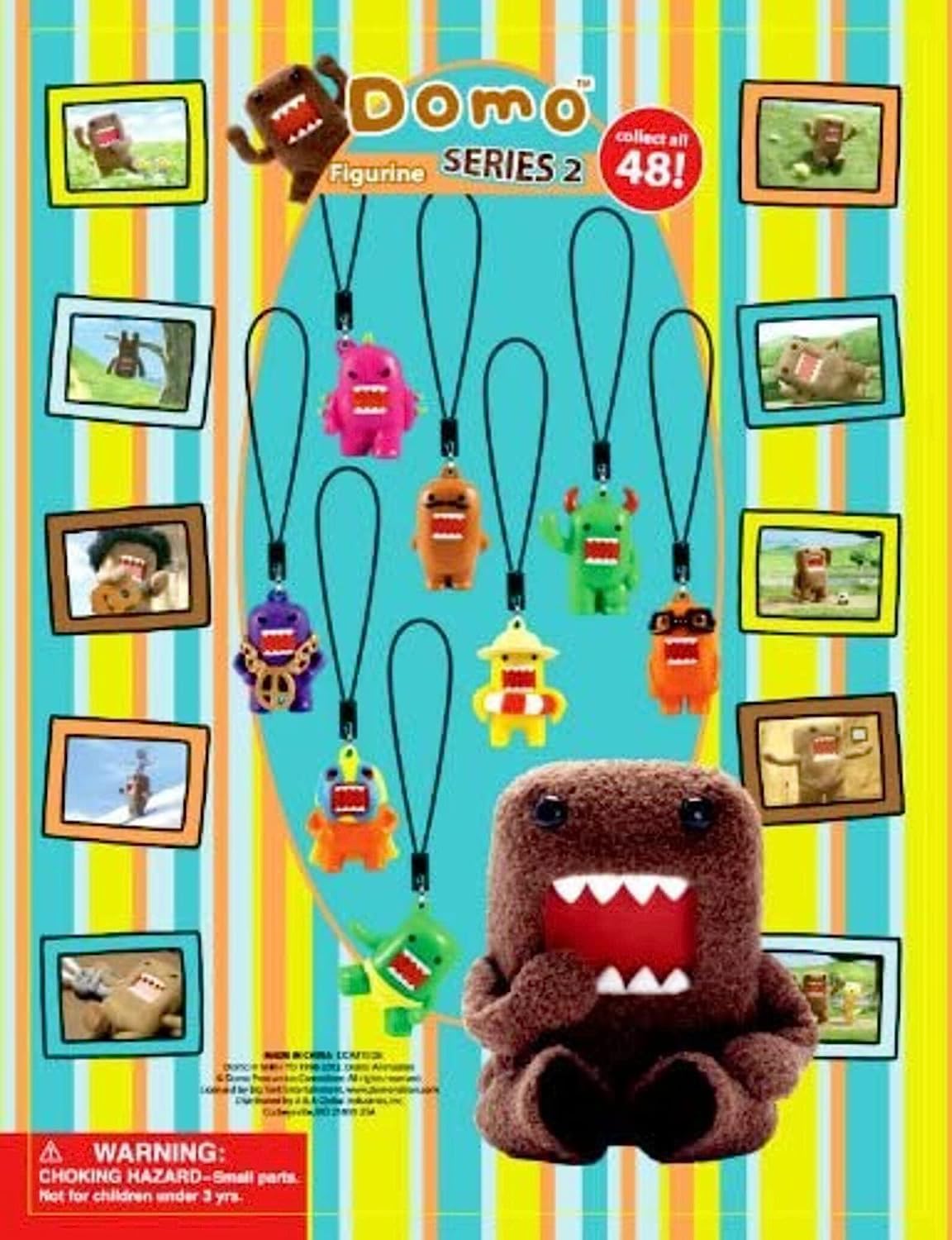 Domo 3D Figure Cell Phone Charm, Camera Charm, Zipper Puller   Set Of 8
