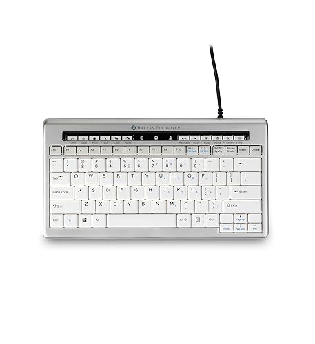 BakkerElkhuizen S-Board 840 Ergonomic Keyboard - Classic Silver, Plastic, Model BNES840DUS