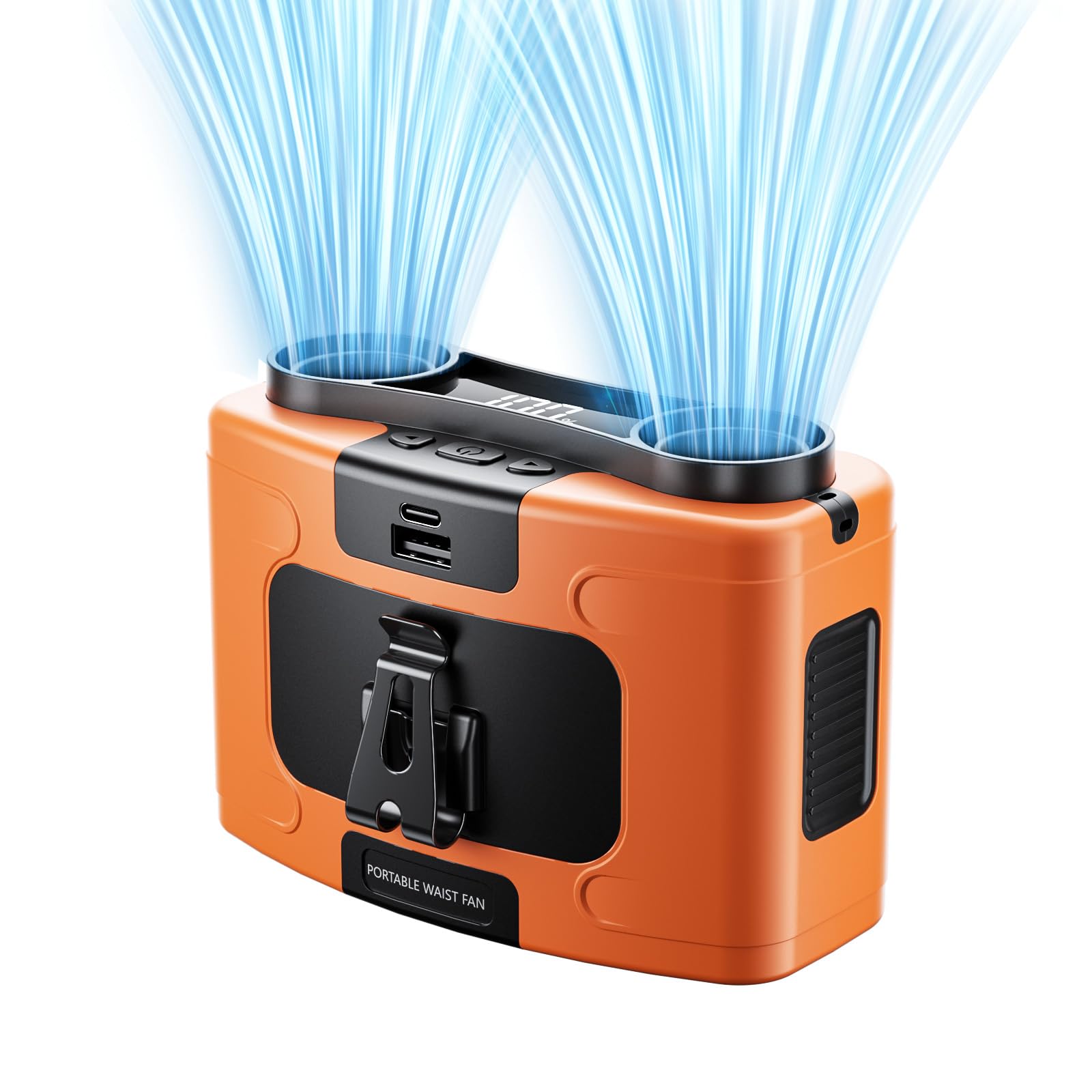 Astaowl Waist Fan,Personal Fan Portable Usb Rechargeable Waist Clip Fan Working Fan Hand Free 10000Mah, 6 32Hours Wearable Coole