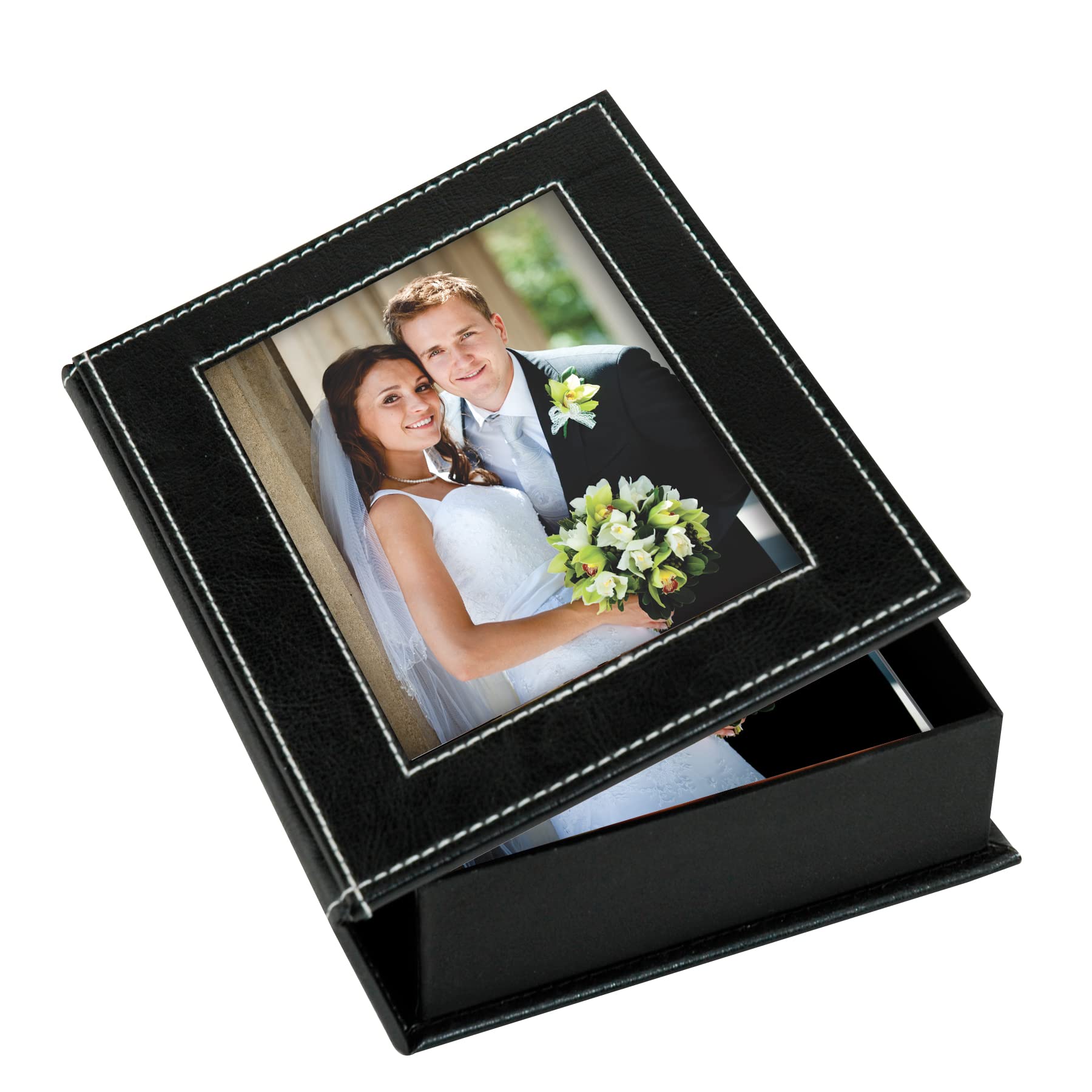 Neil Enterprises Inc. 4' X 6' Black Faux Leather Photo Presentation Box