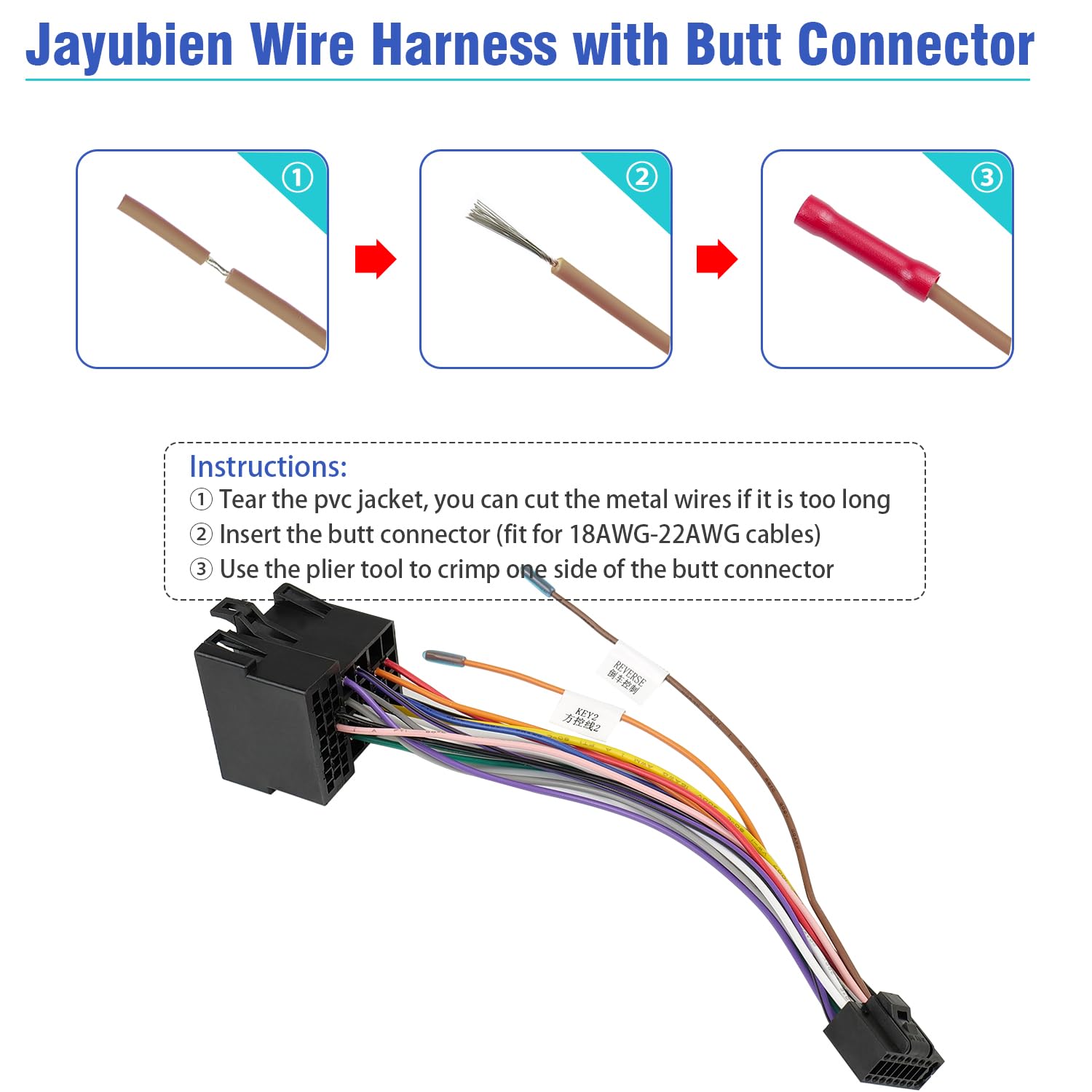 Jayubien Radio Stereo Wiring Harness Adapter Compatible With Hyundai Elantra Genesis Santa Azera Kia Forte Optima Rio 36Pin Car