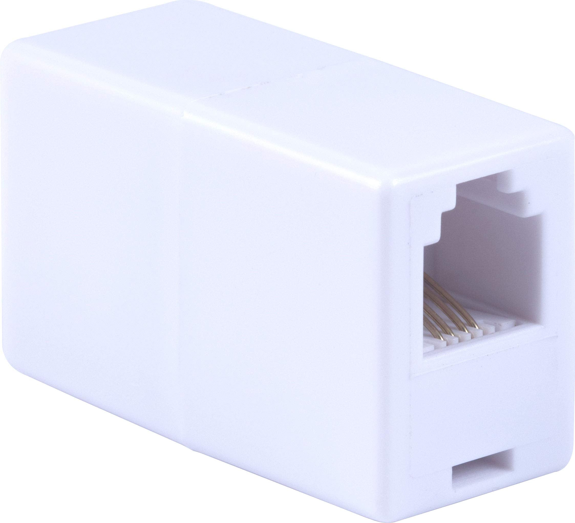 Power Gear In Line Coupler, Ideal For Telephones, Answering Machines, Modems, Fax Machines, Caller Id Display, White, 76190