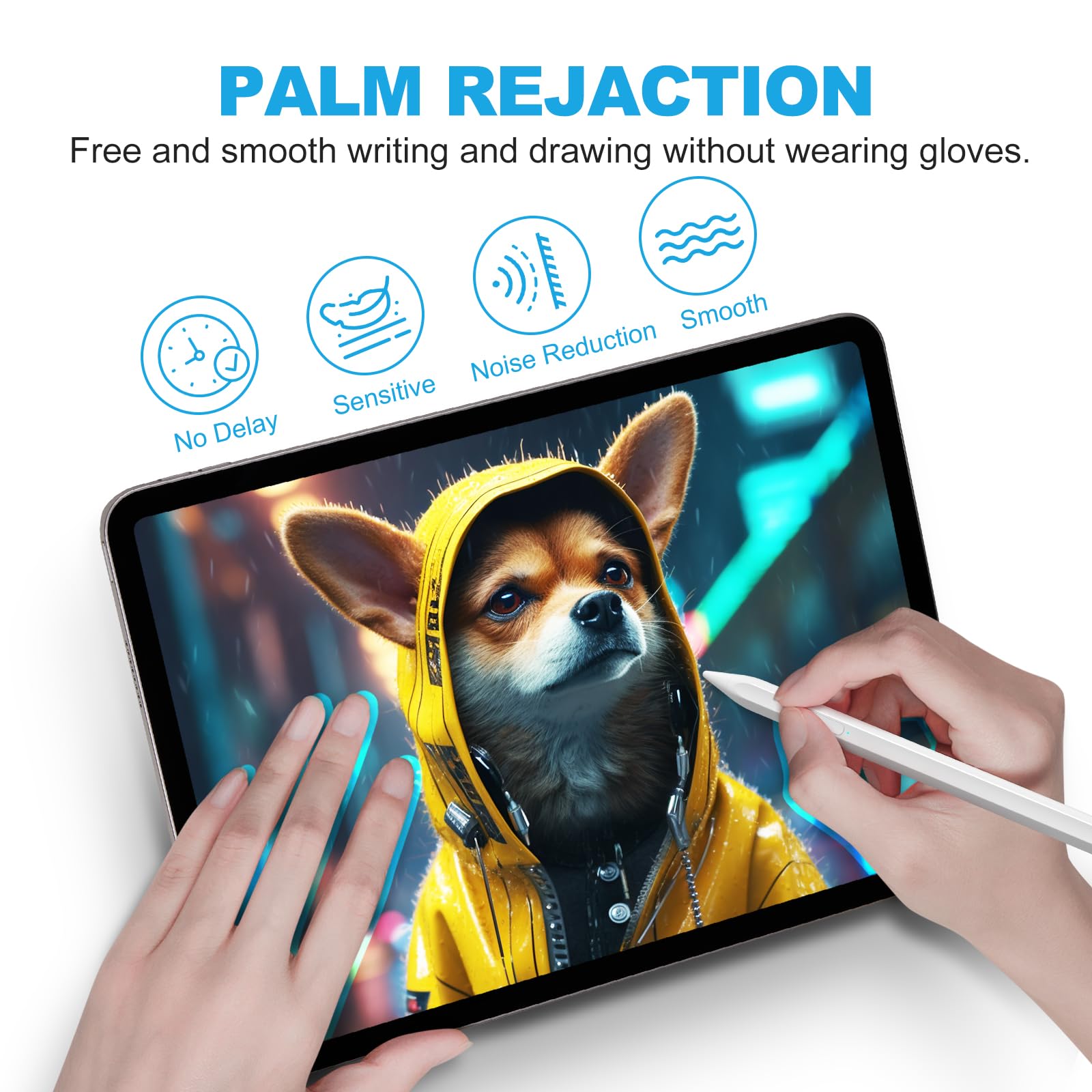 Yebos Stylus Pen For Ipad, 20 Hours Battery Life Apple Ipad Pen, 10 Mins Charge Ipad Pencil, Apple Pencil 1St/2Nd Generation, Ip