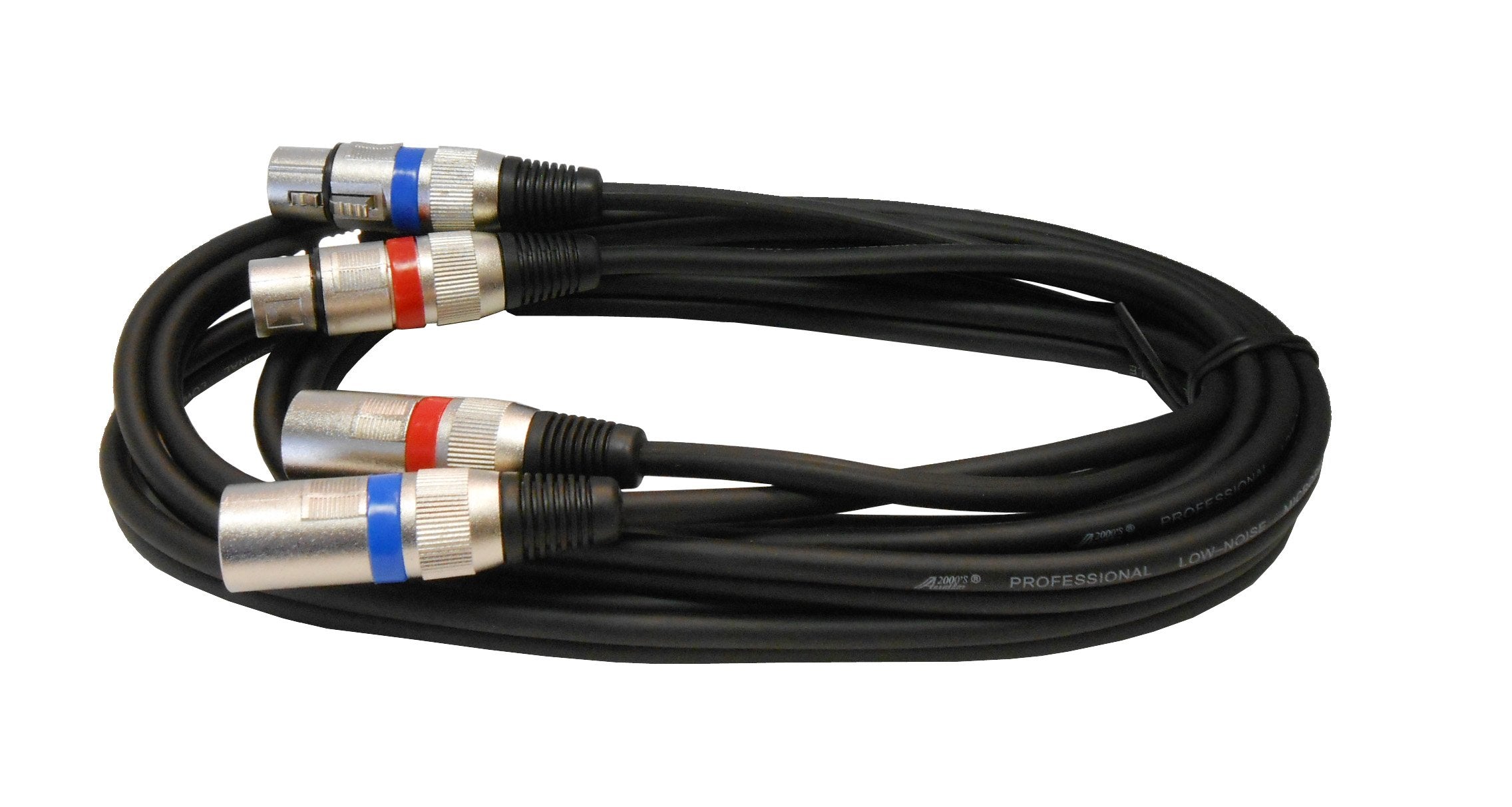 Audio2000'S Dual Xlrf To Dual Xlrm Balanced Audio Cable (Adc203G)