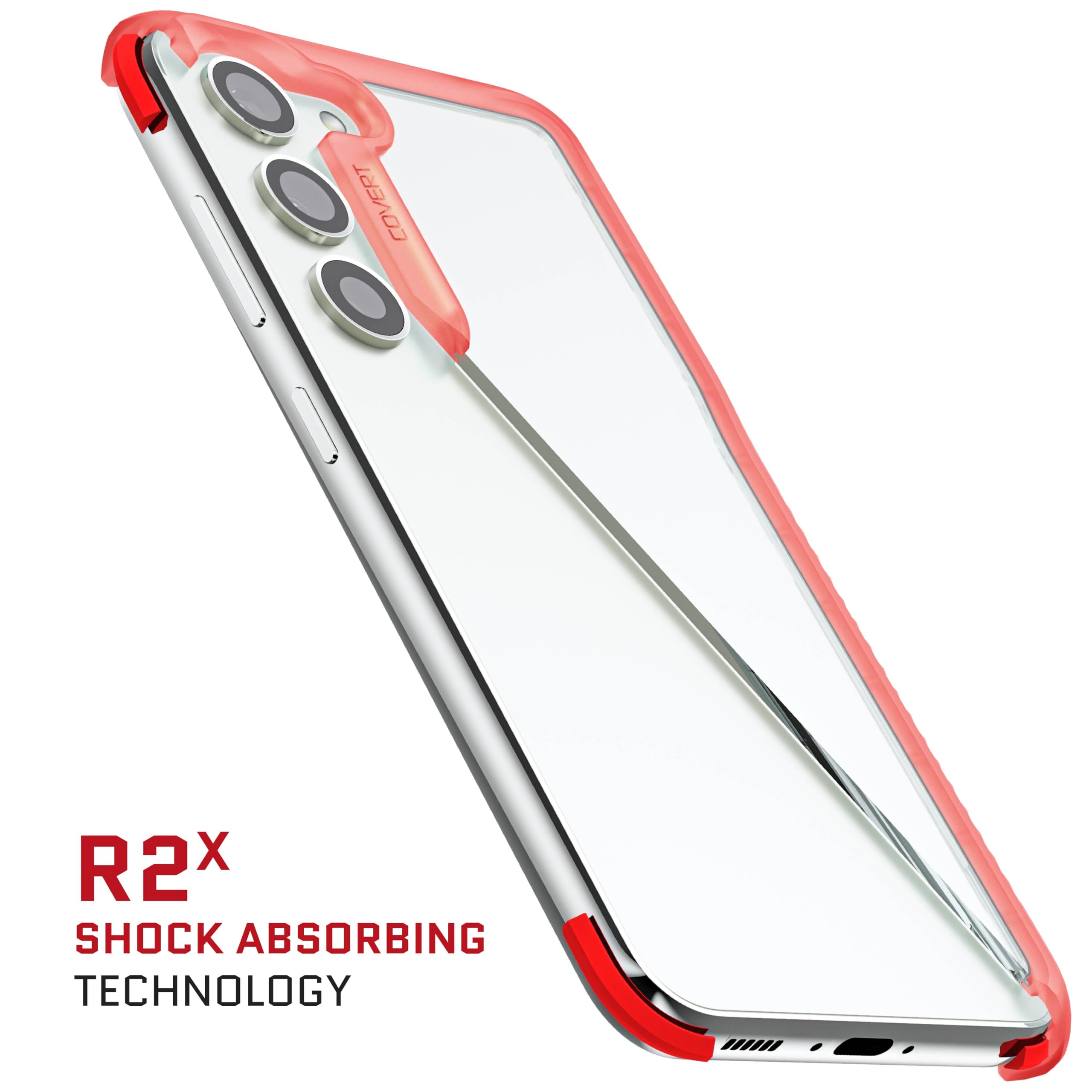 Ghostek Covert Clear Samsung Galaxy S23 Case For Women Girls Premium Protective Phone Cover Screen And Camera Lens Protection Wi