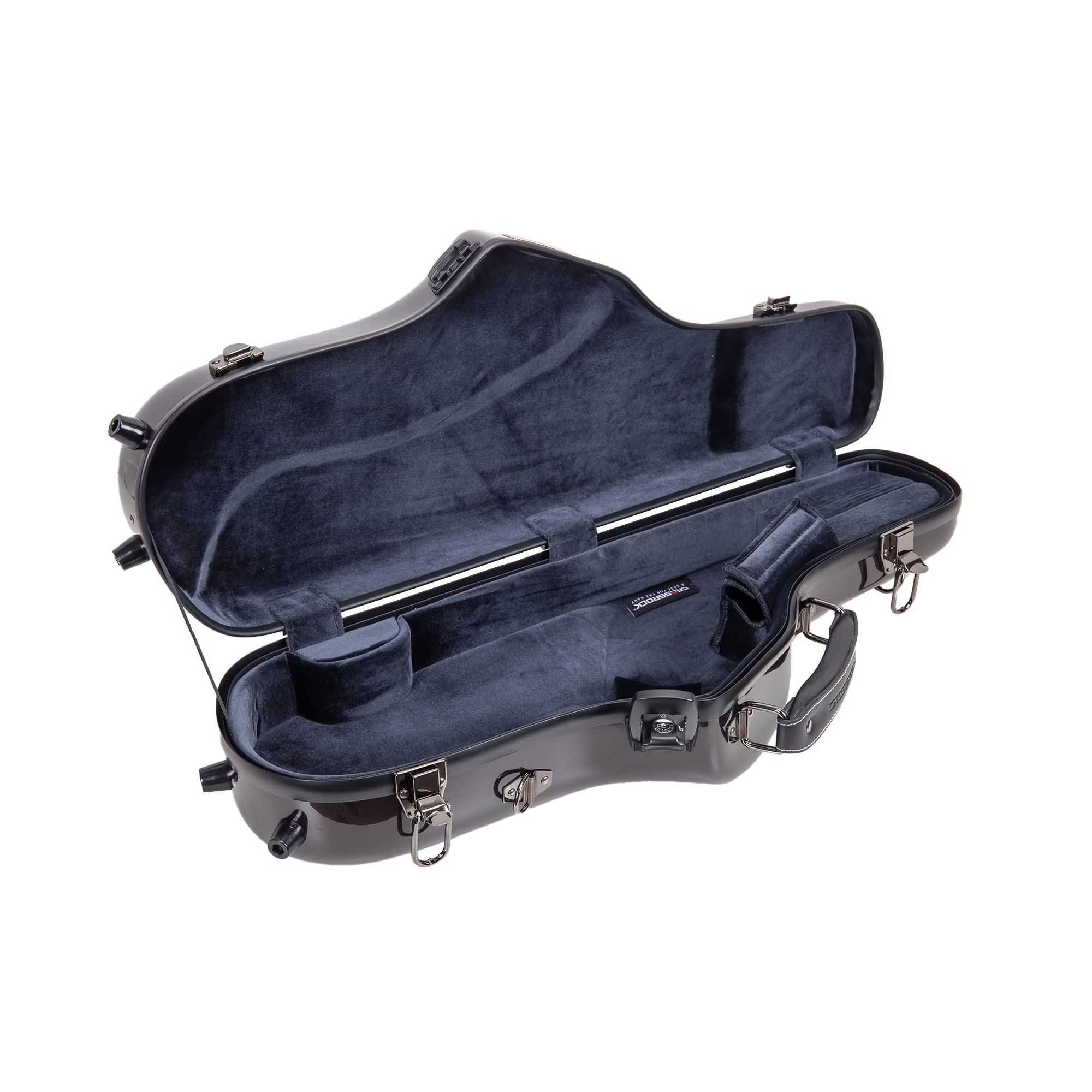 Crossrock Pro Grade Alto Saxophone Case | Space Gray, Tsa Lock, Stylish & Elite Protection, Detachable Straps, Accessory Pocket