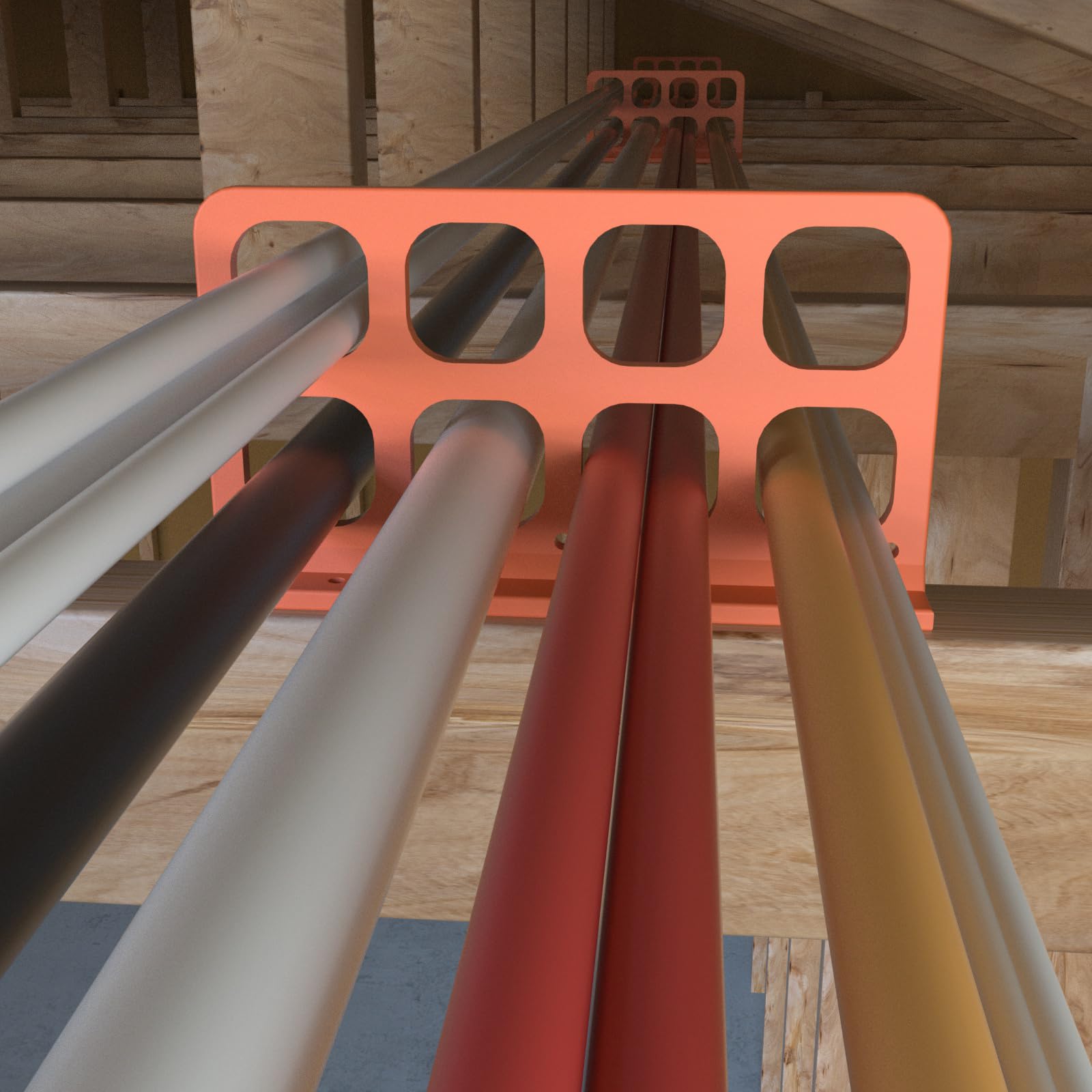 Lcgaoya 20Pcs Cable Chase,Wire Bracket,Cable Support Bracket,Cable Box,For Wire And Cable Management Devices,Orange