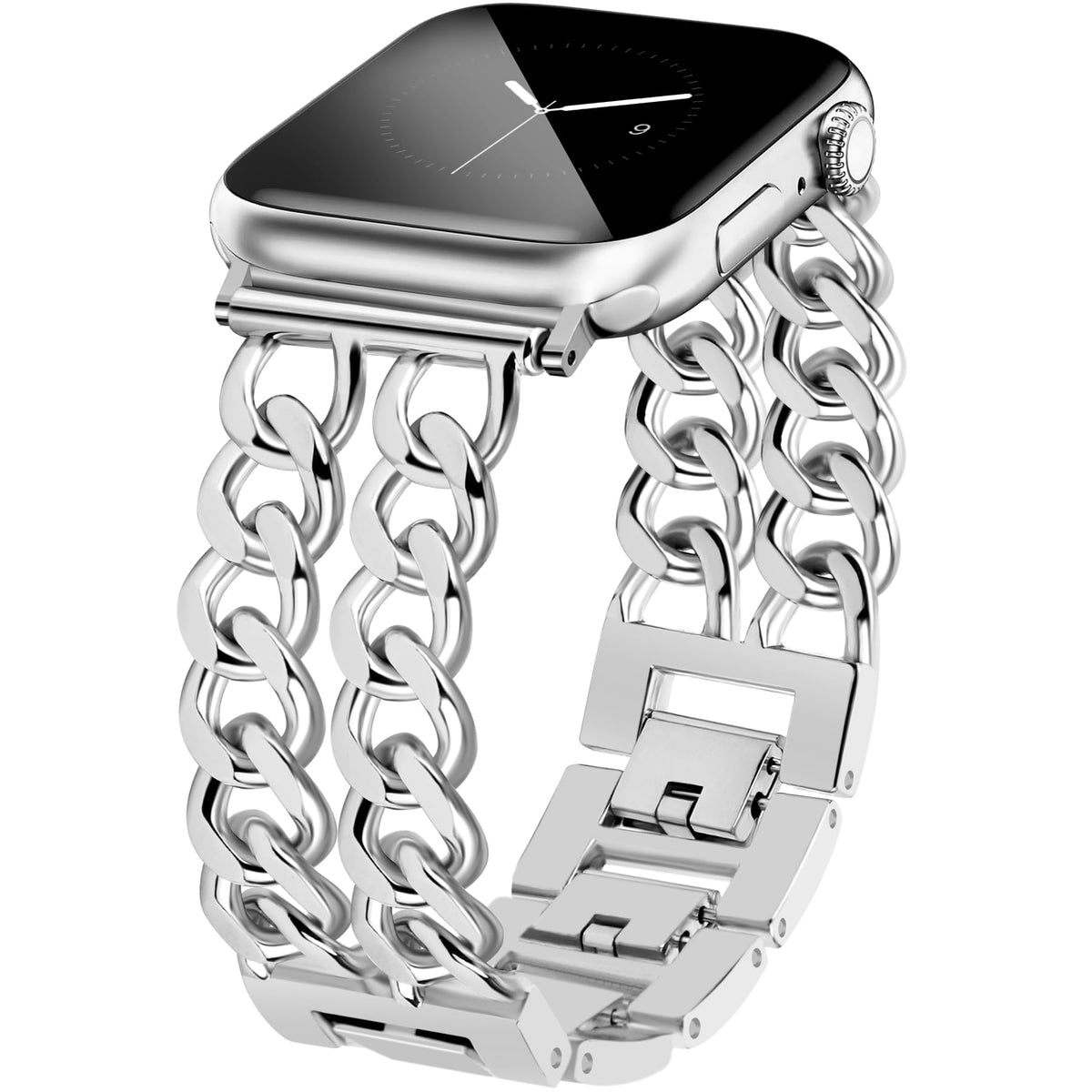 Jr.Dm Silver Watch Bands For Women Compatible With Apple Watch Band 42Mm(S3/2/1) 44Mm 45Mm 46Mm 49Mm Adjustable Metal Band Cowbo