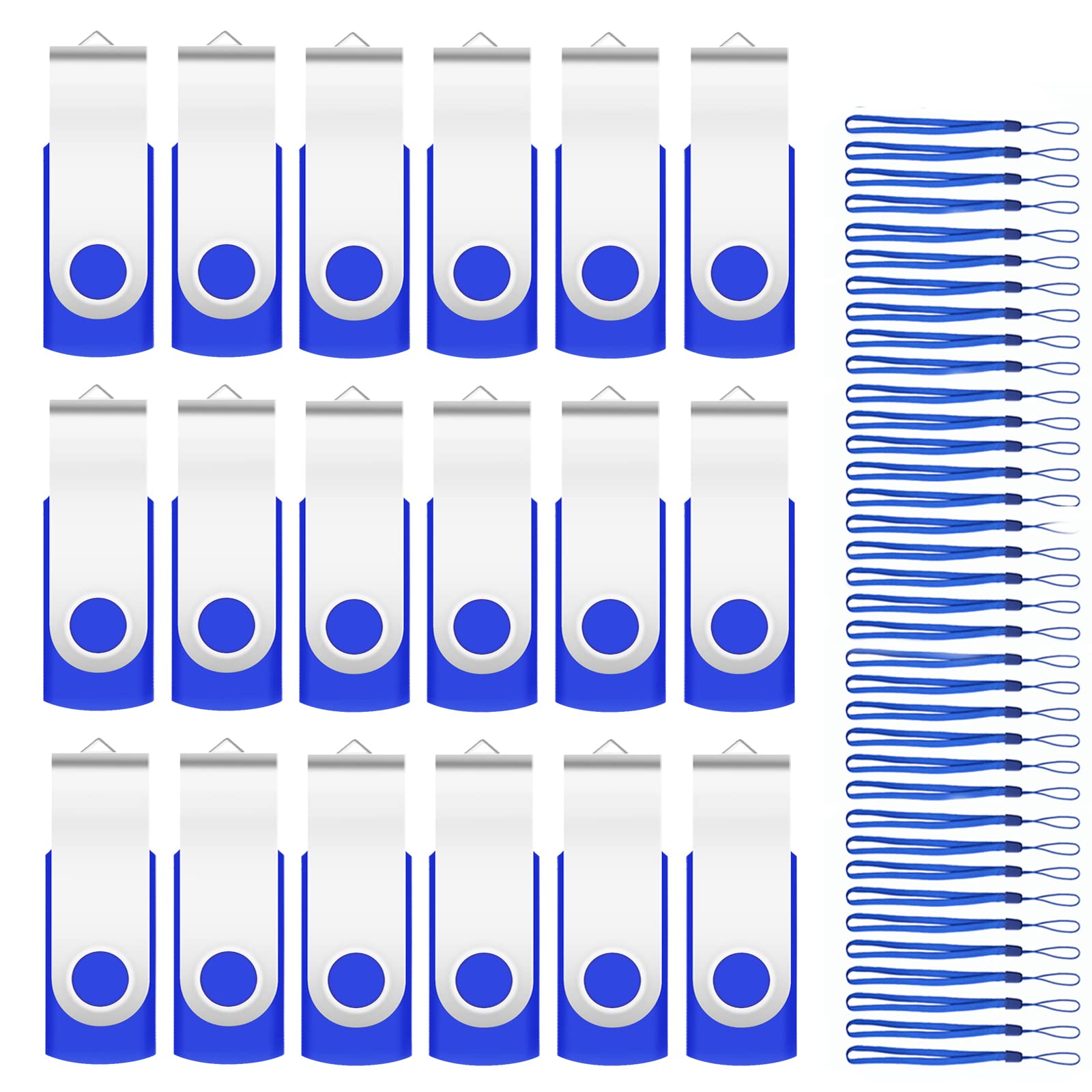 16Gb Bulk Flash Drives 50 Pack Eastbull Usb Flash Drives Pack Usb 2.0 Thumb Drives Bulk Swivel Usb Drives Bulk With Strings (16G