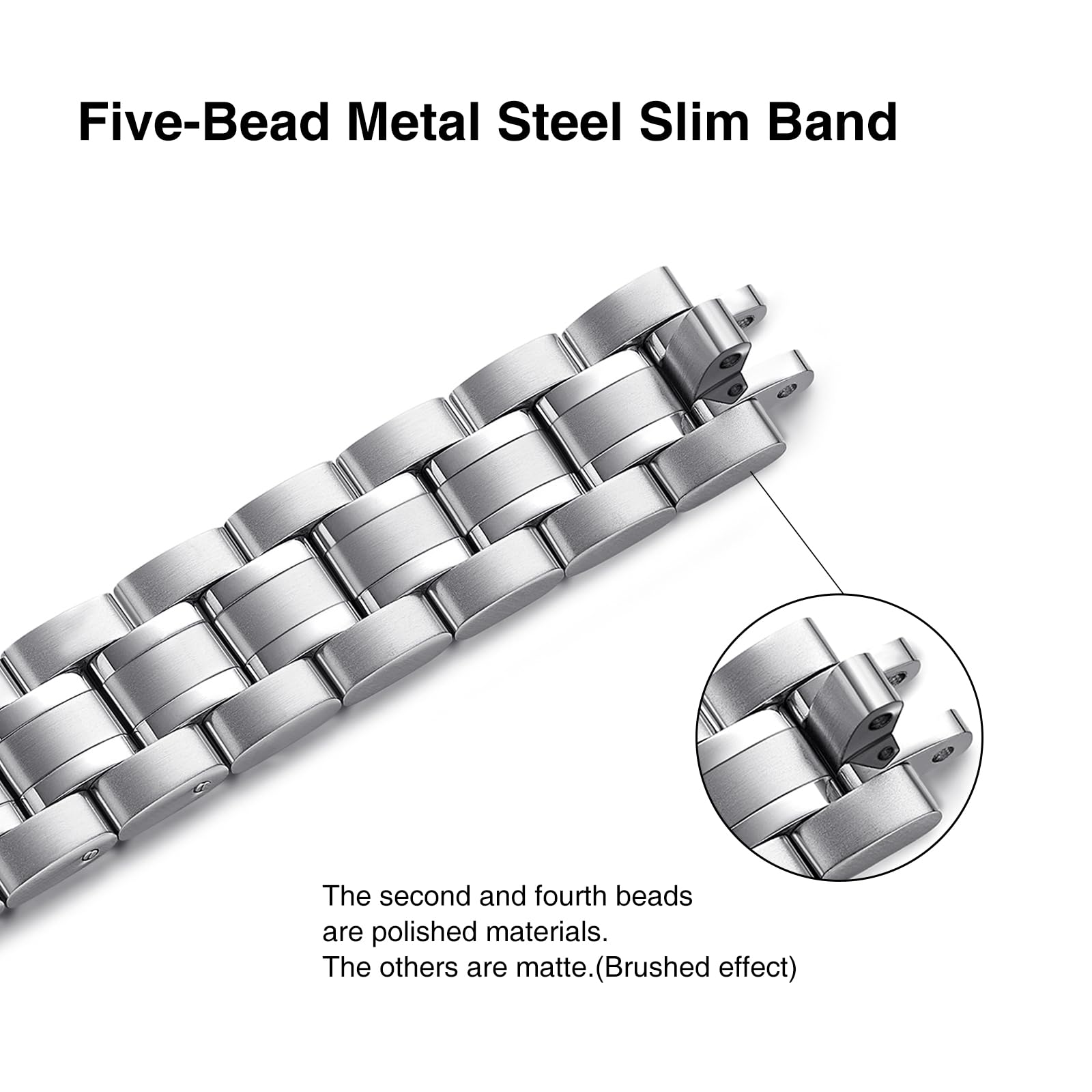 Stiroll Thin Replacement Band Compatible For Apple Watch 38Mm 40Mm 41Mm 42Mm 44Mm 45Mm 46Mm 49Mm, Stainless Steel Metal Wristban