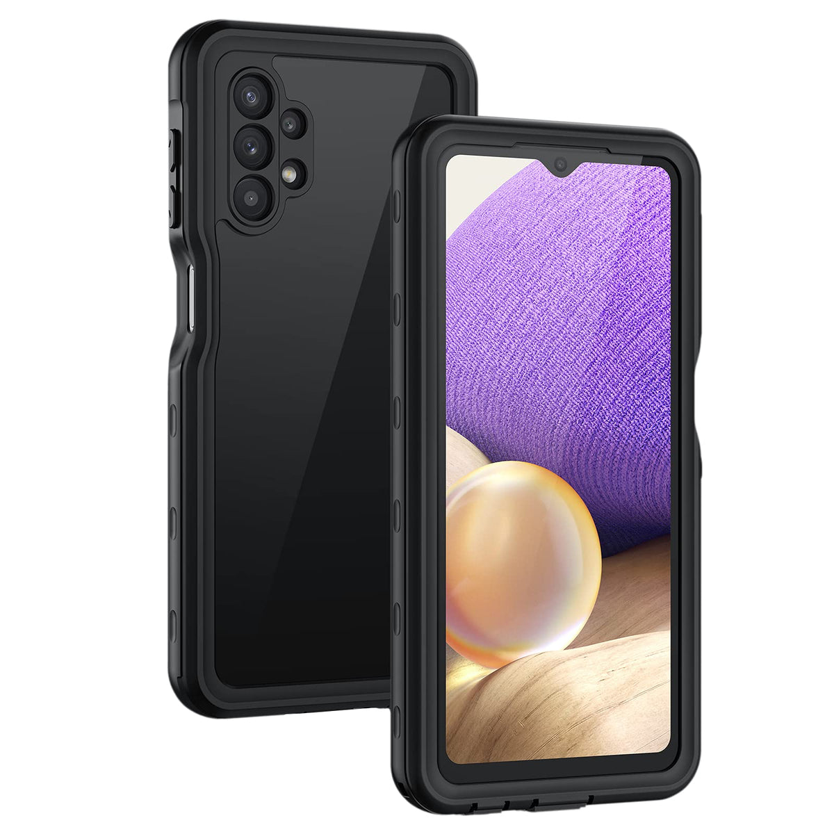 Lanhiem For Samsung Galaxy A32 5G Case, Ip68 Waterproof Dustproof With Built In Screen Protector, Heavy Duty Full Body Protectiv