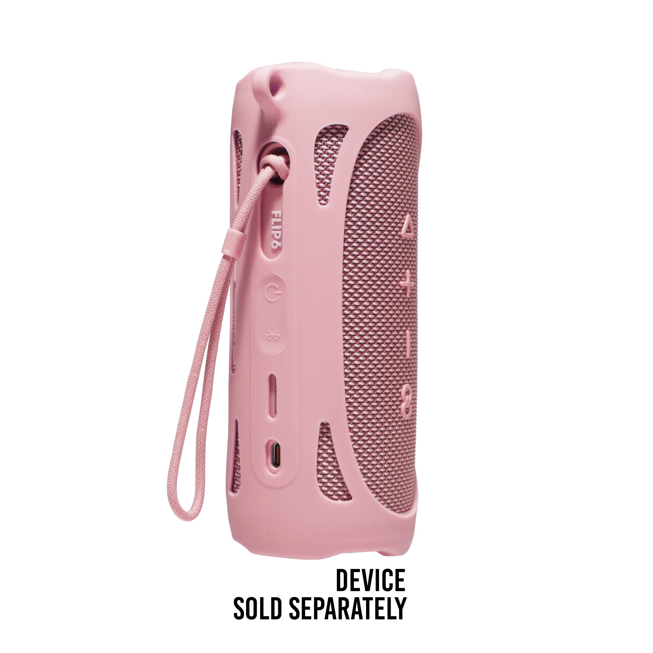 Silicone Cover Skin For Jbl Flip 6 Portable Bluetooth Speaker By Alltravel, Portable Full Protection Solution, Customized Skin With Color And Shape Matching (Pink)