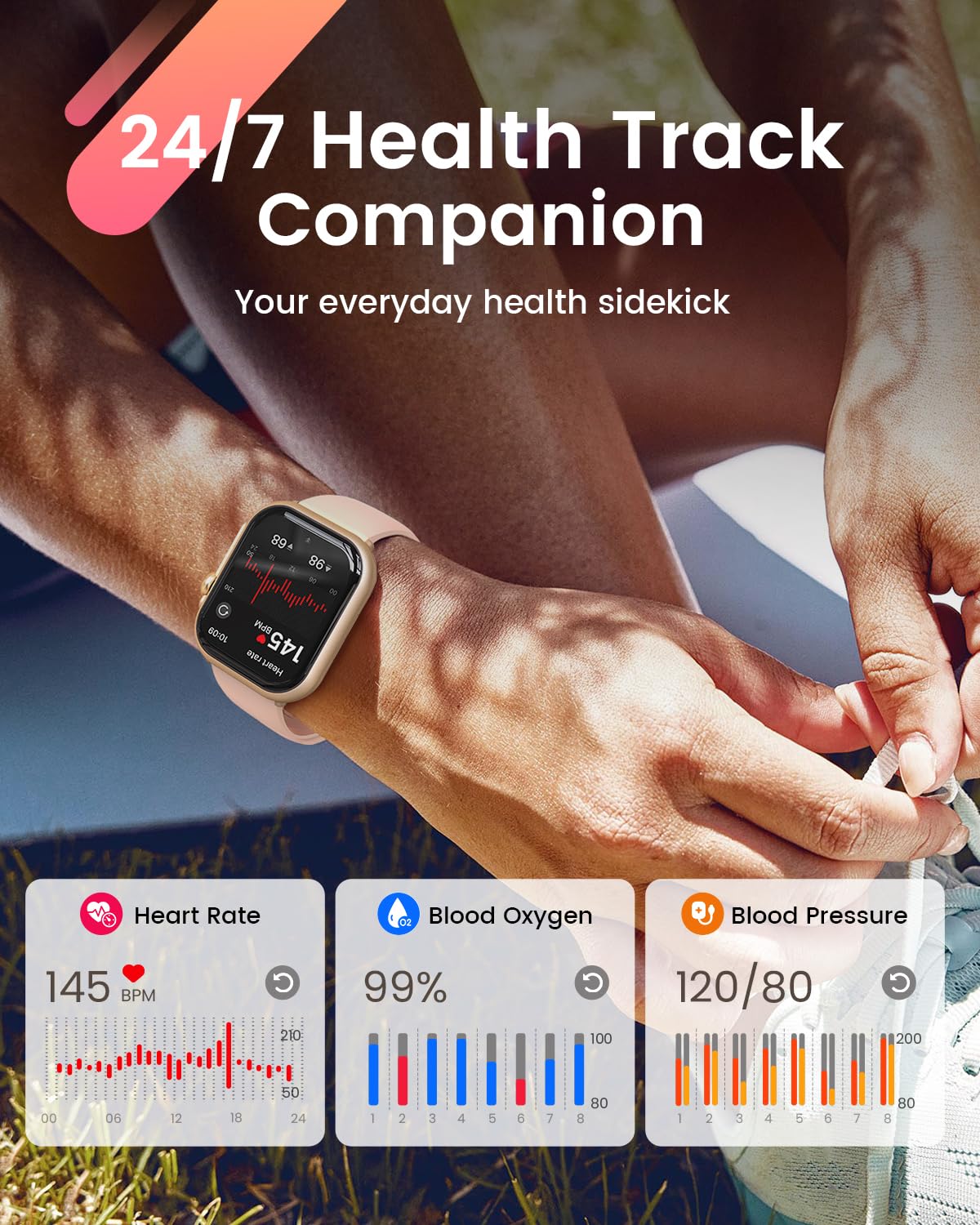 Banlvs Smart Watches For Men Women: Smart Watch With 1000Mah 100 Day Battery Life Bluetooth Call Heart Rate Blood Pressure Spo2