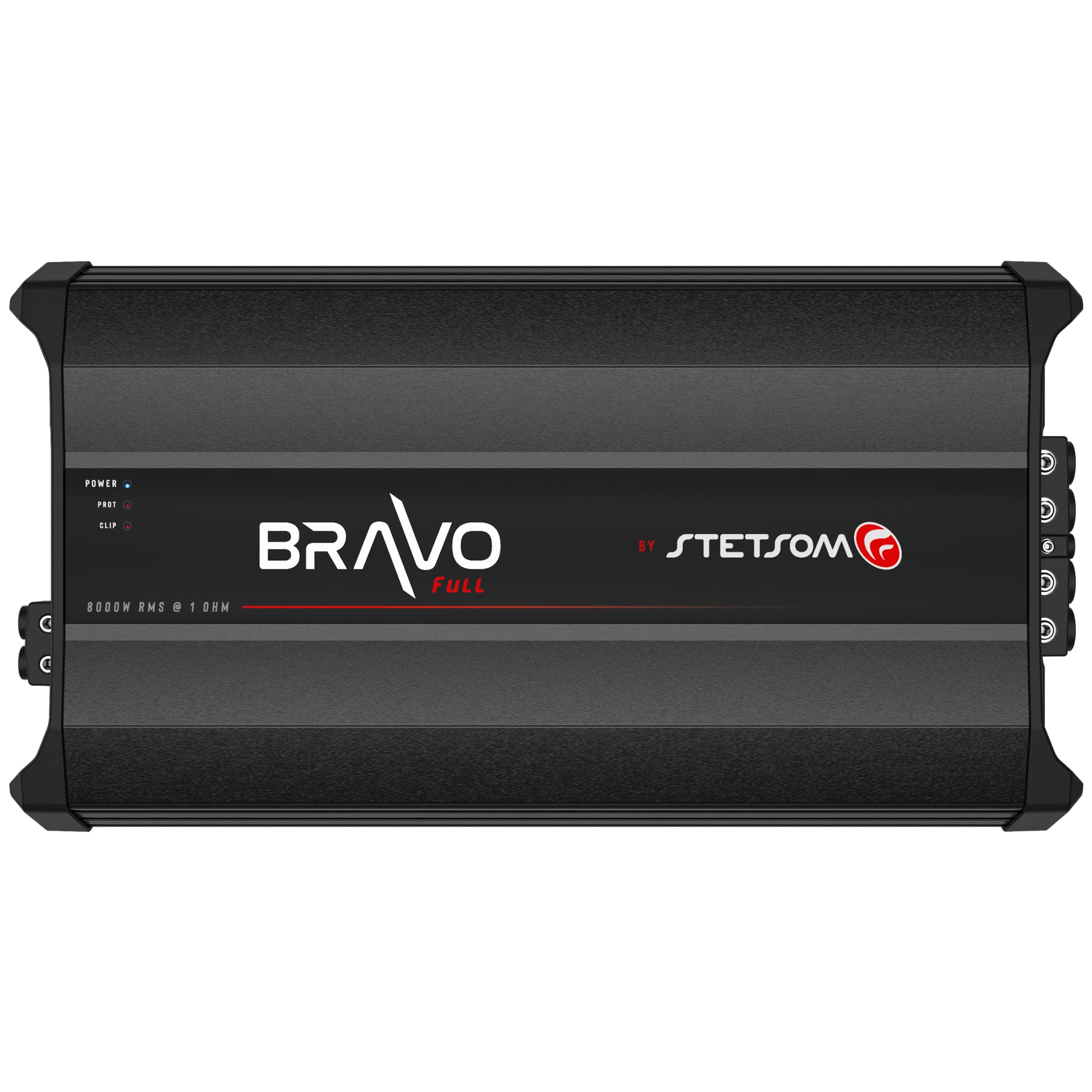 Stetsom Bravo Full 8000 1 Ohm Mono Car Amplifier, 8000.1 8K Watts Rms, 1O Stable Car Audio, Hd Sound Quality, Crossover & Bass B