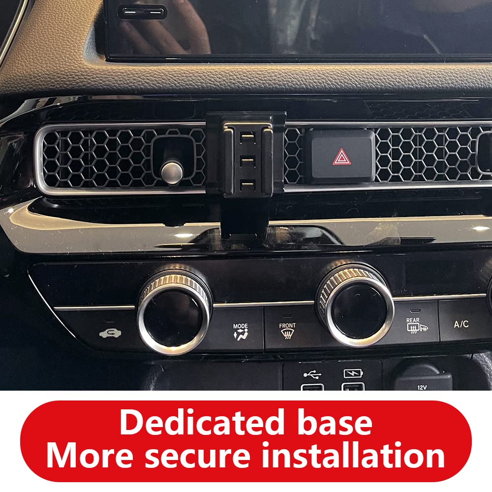 Lunqin Car Phone Holder For Honda Civic 2022 2023 2024 2025 2026 11Th Gen Lx Sport Ex Touring Si Auto Accessories Navigation Bra